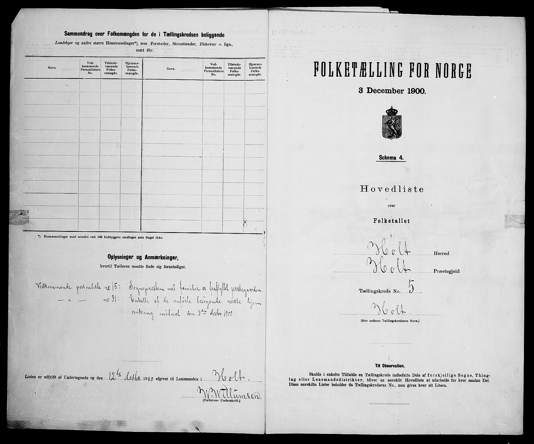 SAK, 1900 census for Holt, 1900, p. 34