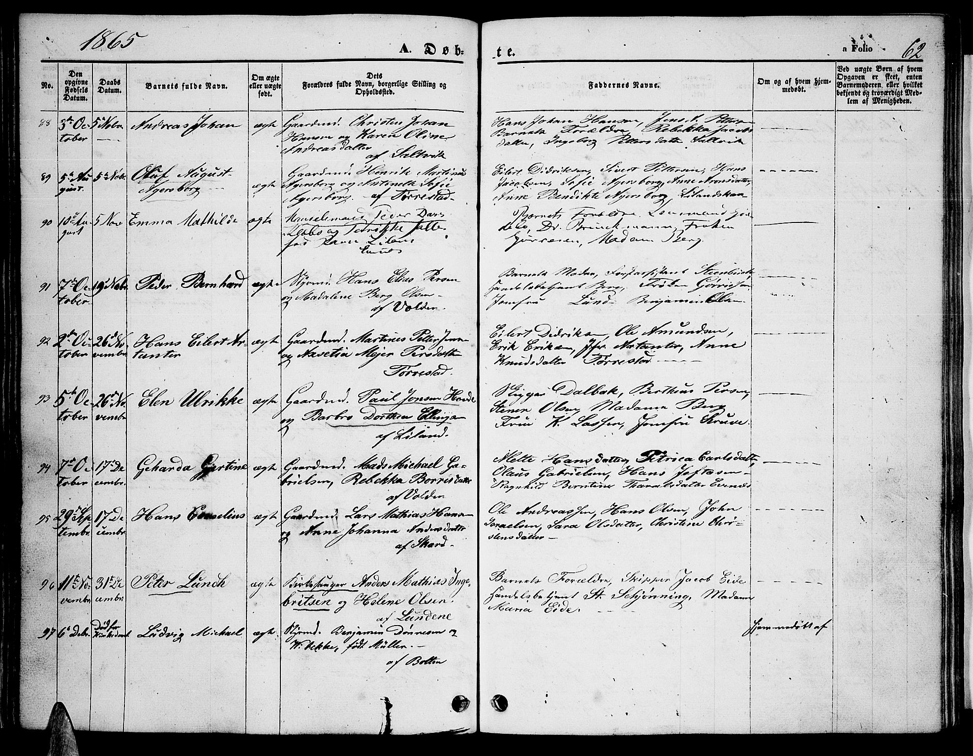 Ministerialprotokoller, klokkerbøker og fødselsregistre - Nordland, AV/SAT-A-1459/863/L0912: Parish register (copy) no. 863C02, 1858-1876, p. 62