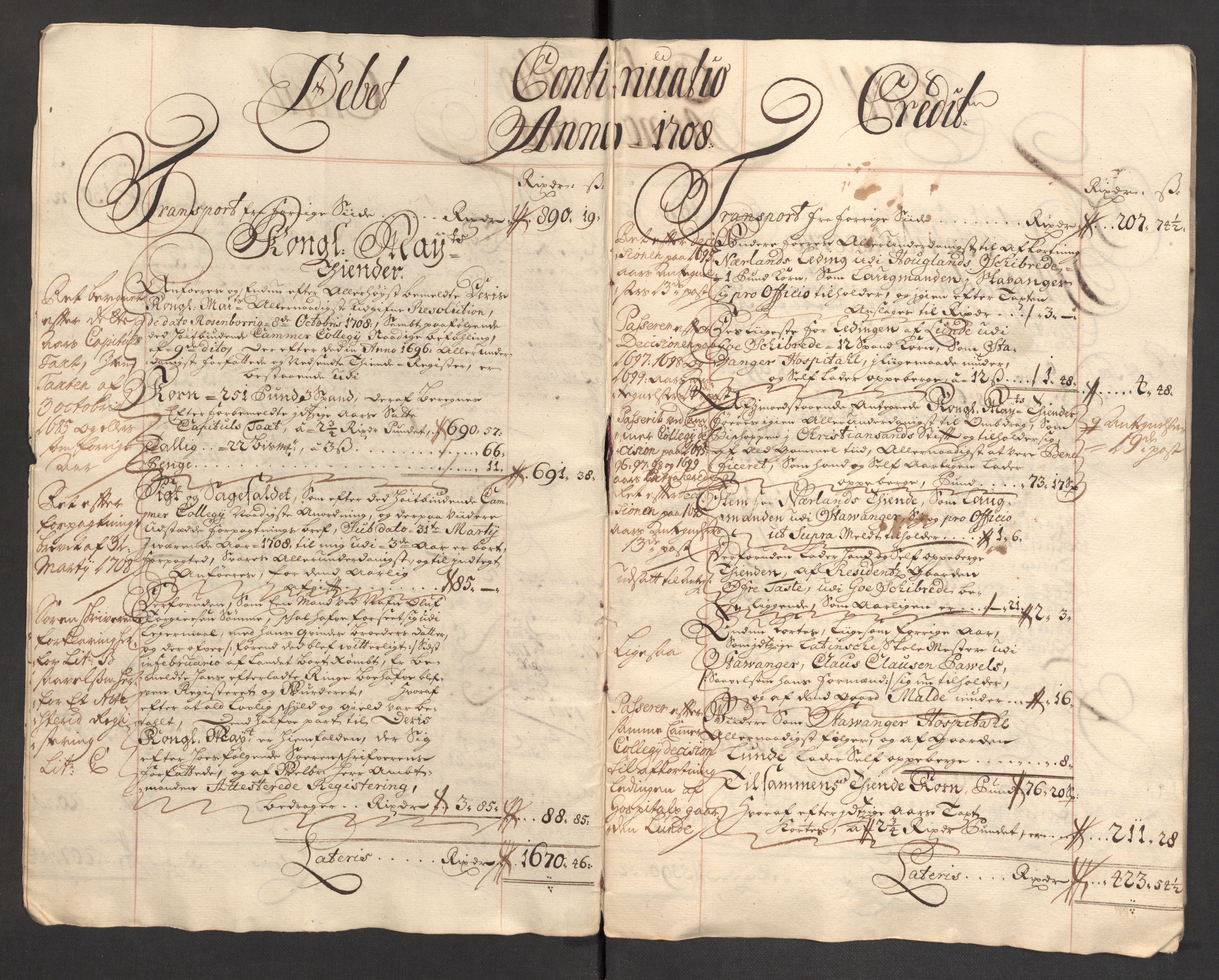 Rentekammeret inntil 1814, Reviderte regnskaper, Fogderegnskap, RA/EA-4092/R46/L2733: Fogderegnskap Jæren og Dalane, 1705-1708, p. 337