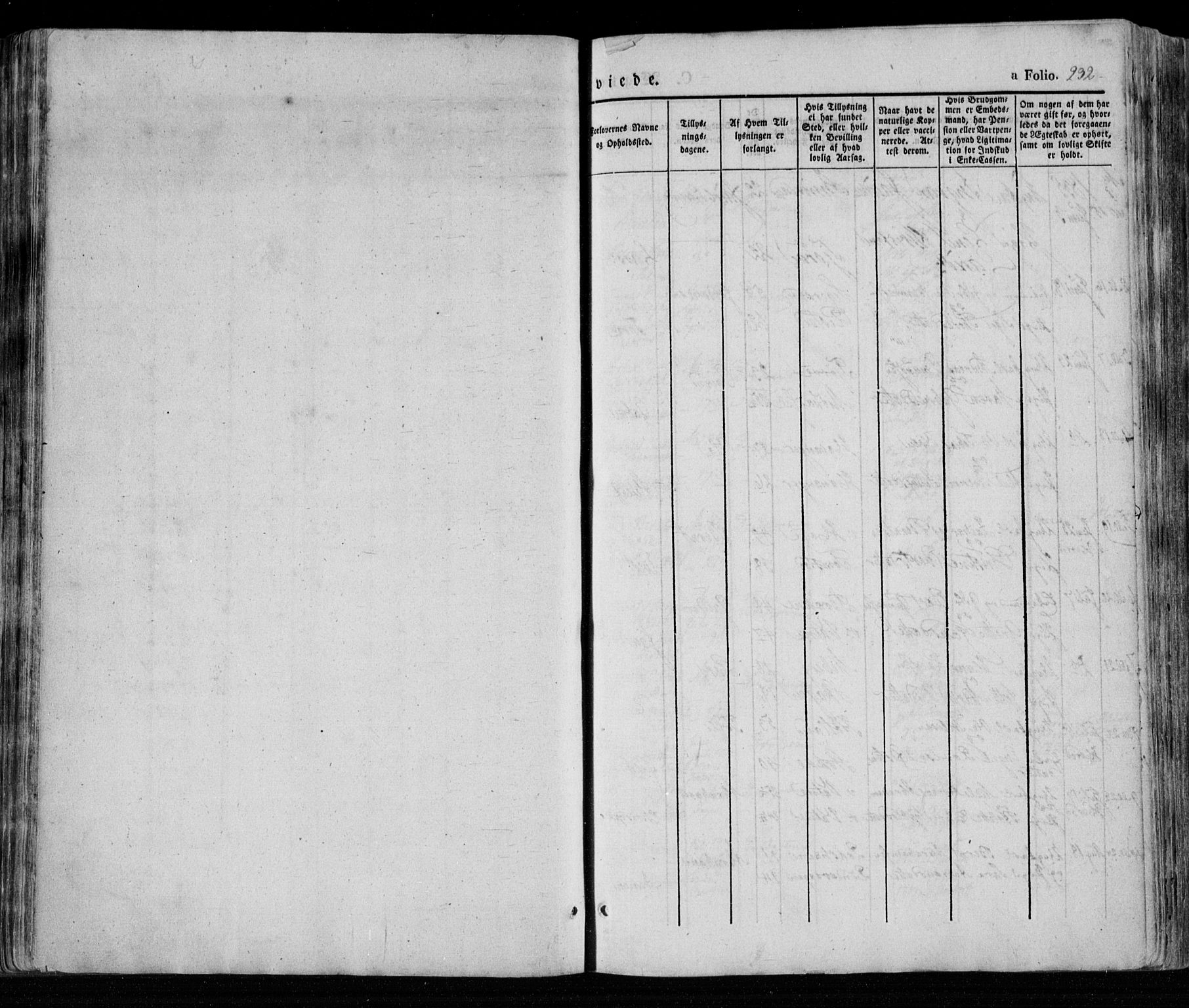 Lista sokneprestkontor, AV/SAK-1111-0027/F/Fa/L0009: Parish register (official) no. A 9, 1835-1846, p. 232