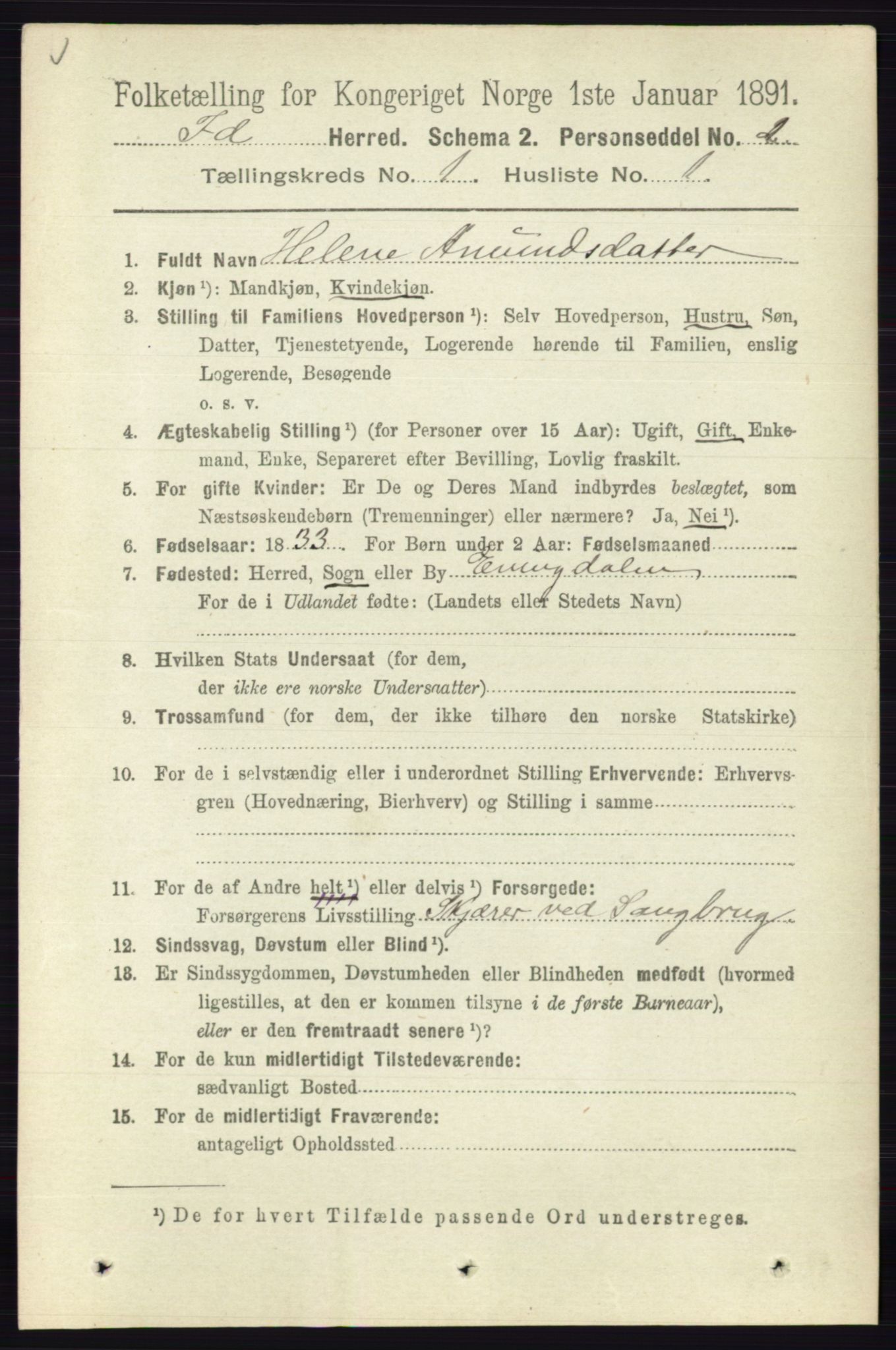 RA, 1891 census for 0117 Idd, 1891, p. 138