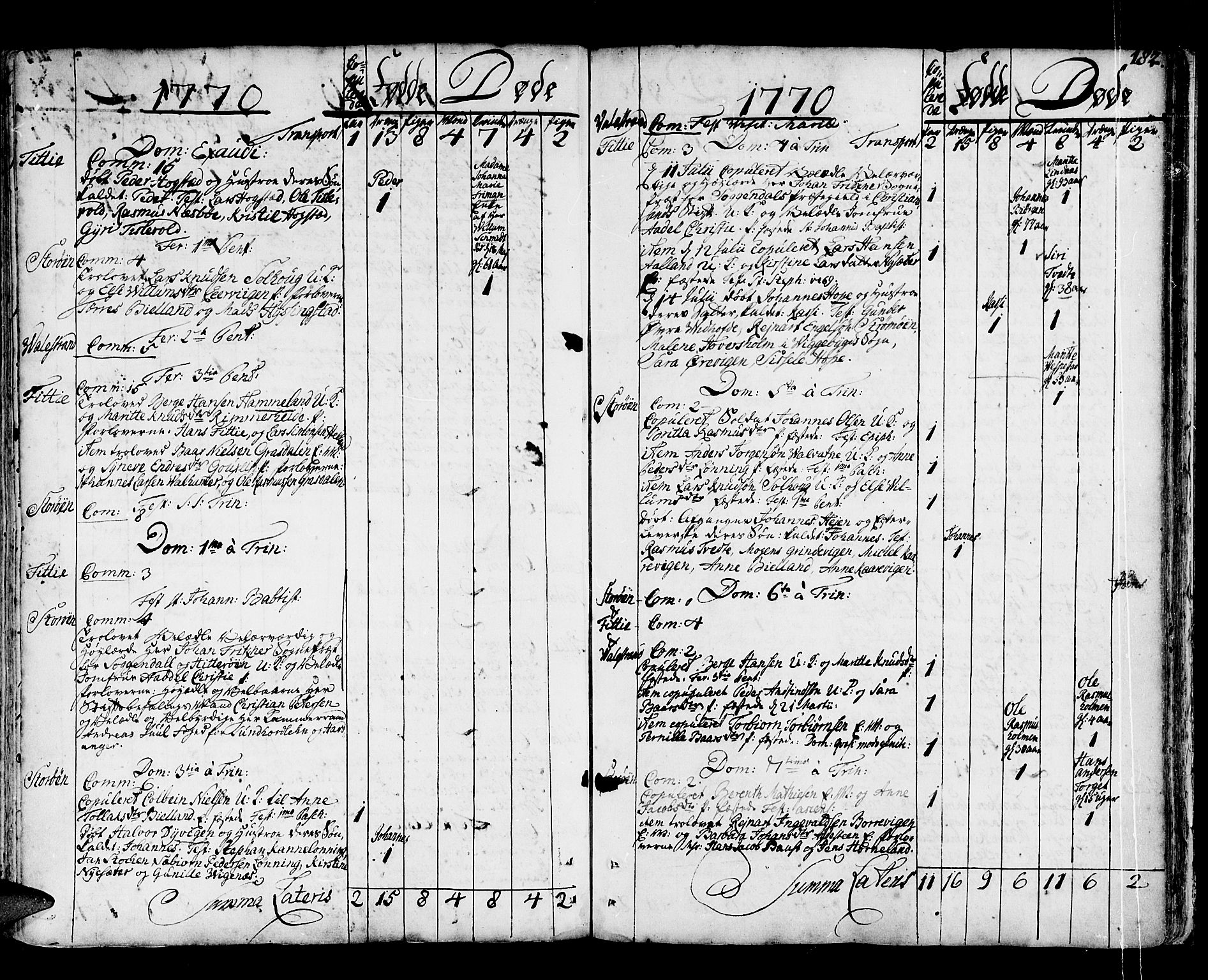 Stord sokneprestembete, SAB/A-78201/H/Haa: Parish register (official) no. A 2, 1744-1777, p. 182