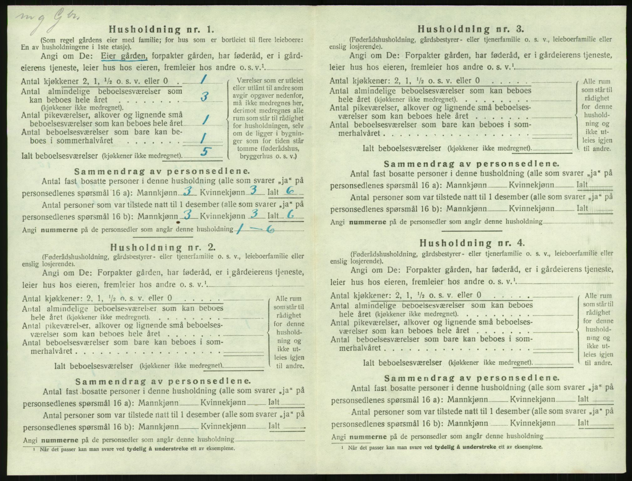 SAK, 1920 census for Fjære, 1920, p. 1958