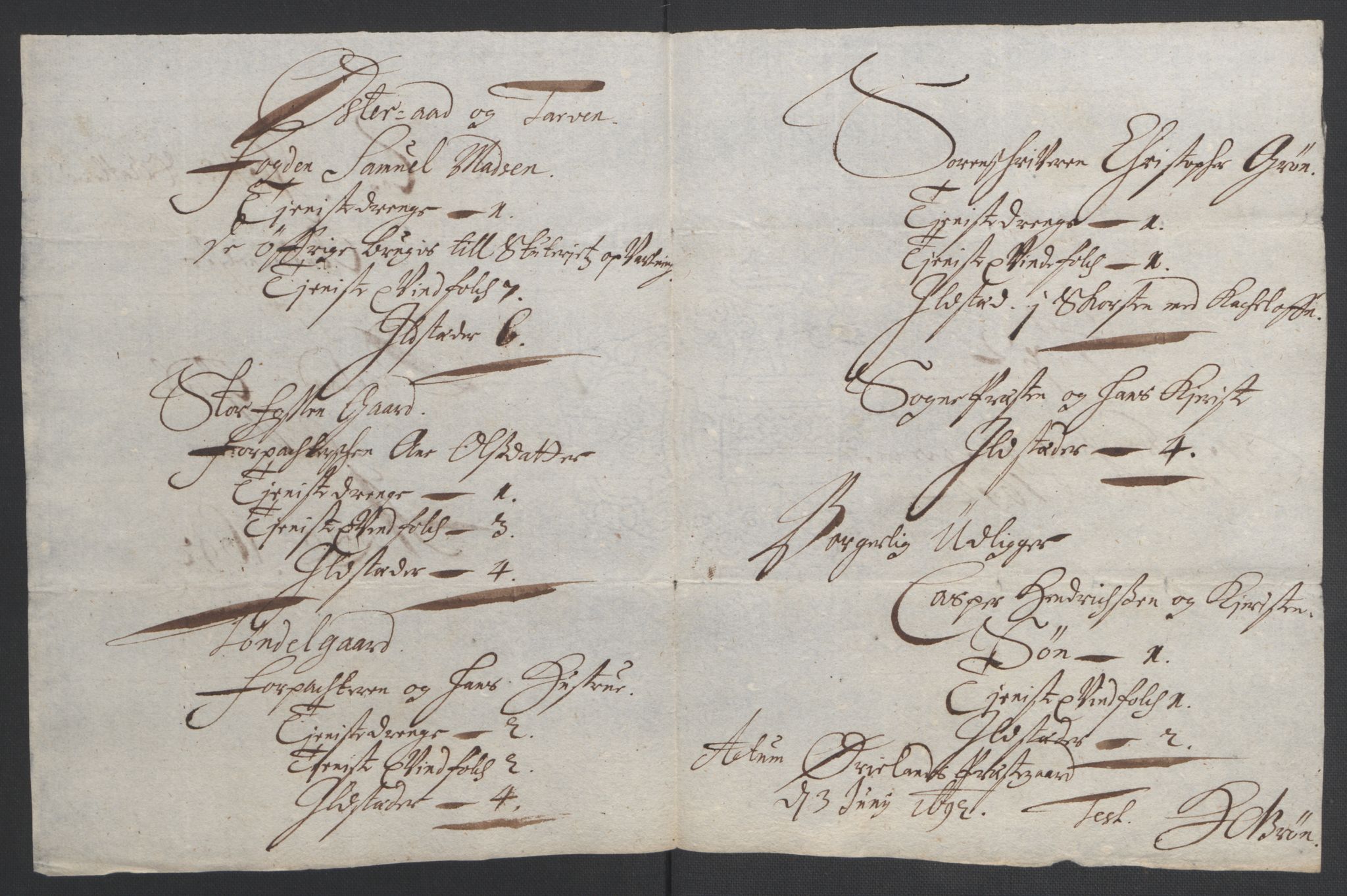 Rentekammeret inntil 1814, Reviderte regnskaper, Fogderegnskap, AV/RA-EA-4092/R57/L3849: Fogderegnskap Fosen, 1692-1693, p. 151