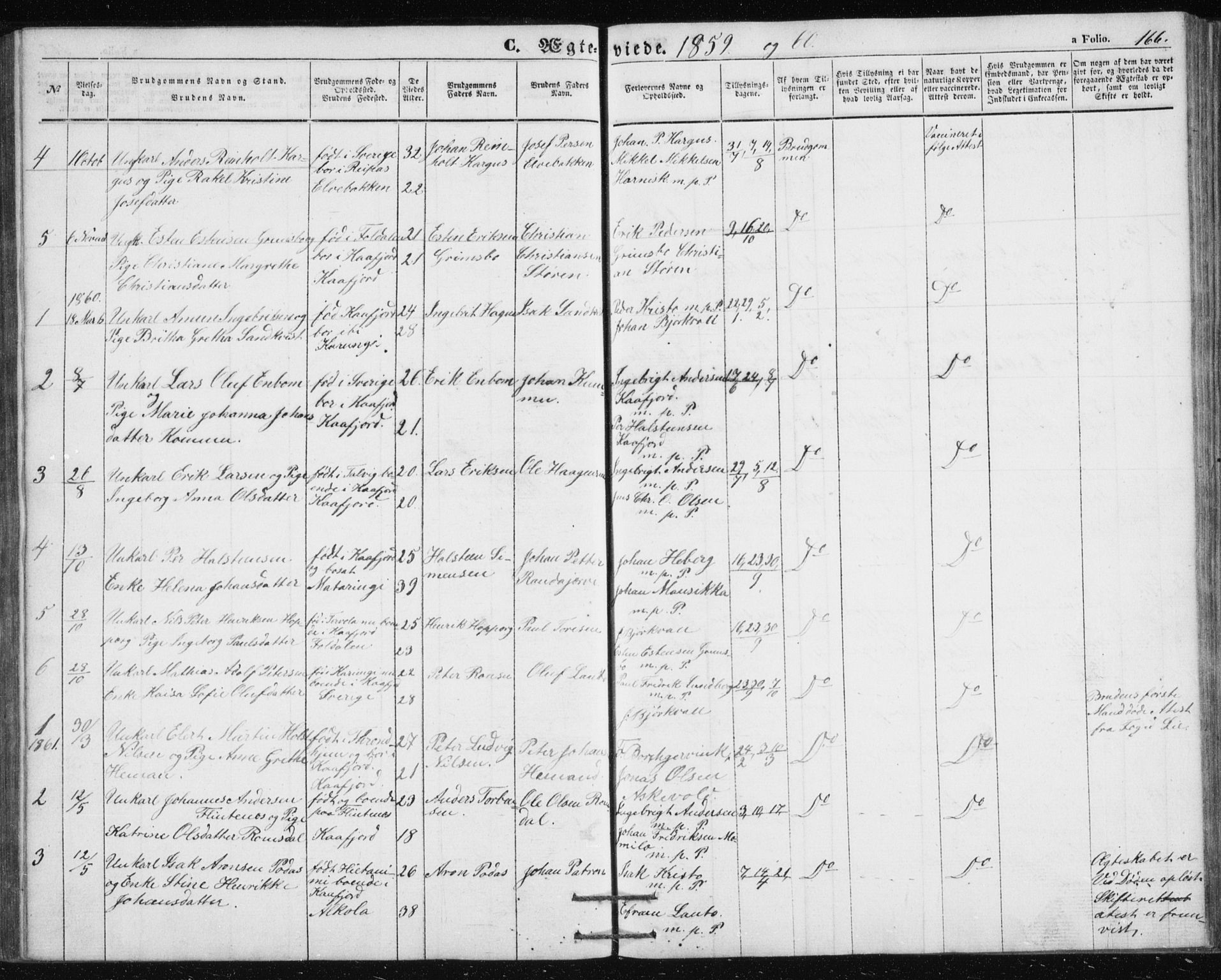 Alta sokneprestkontor, SATØ/S-1338/H/Hb/L0002.klokk: Parish register (copy) no. 2, 1856-1880, p. 166