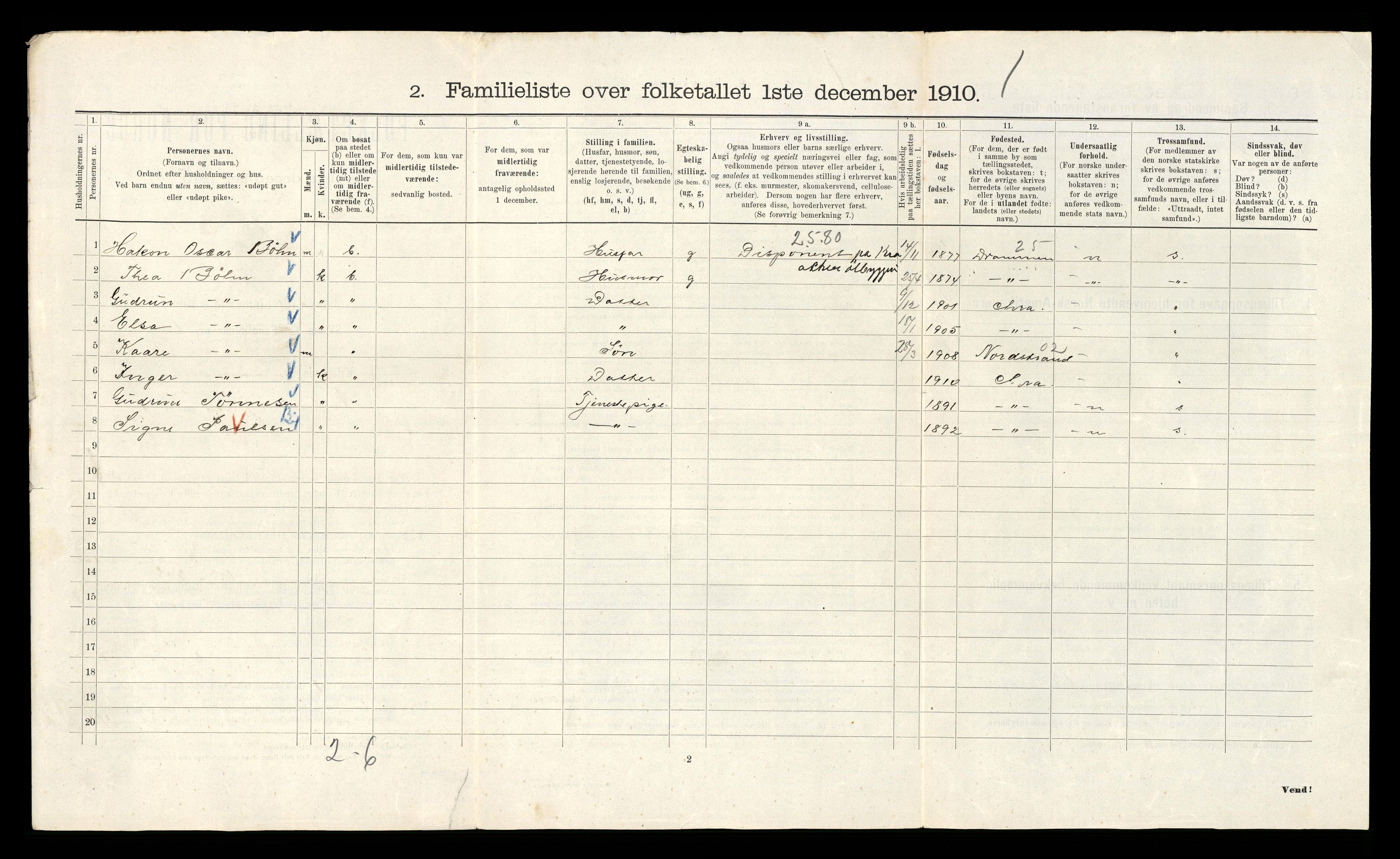 RA, 1910 census for Kristiania, 1910, p. 550