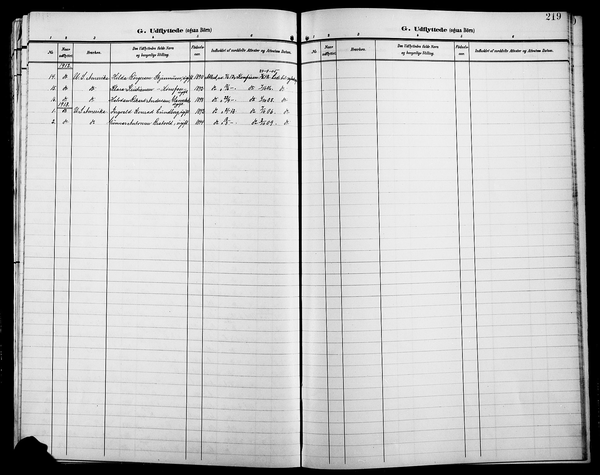 Jevnaker prestekontor, SAH/PREST-116/H/Ha/Hab/L0004: Parish register (copy) no. 4, 1907-1918, p. 219
