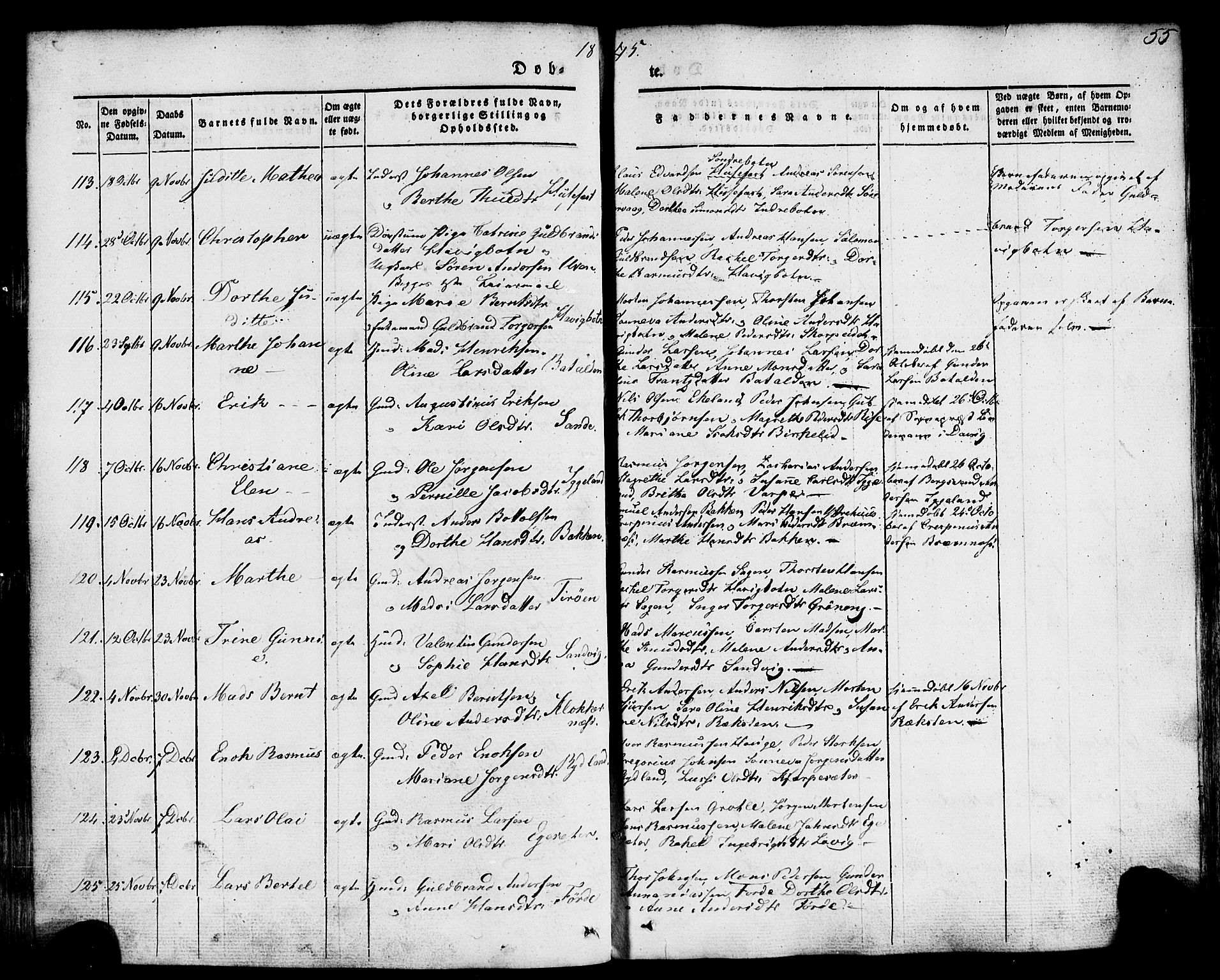 Kinn sokneprestembete, AV/SAB-A-80801/H/Haa/Haaa/L0005: Parish register (official) no. A 5, 1841-1857, p. 55