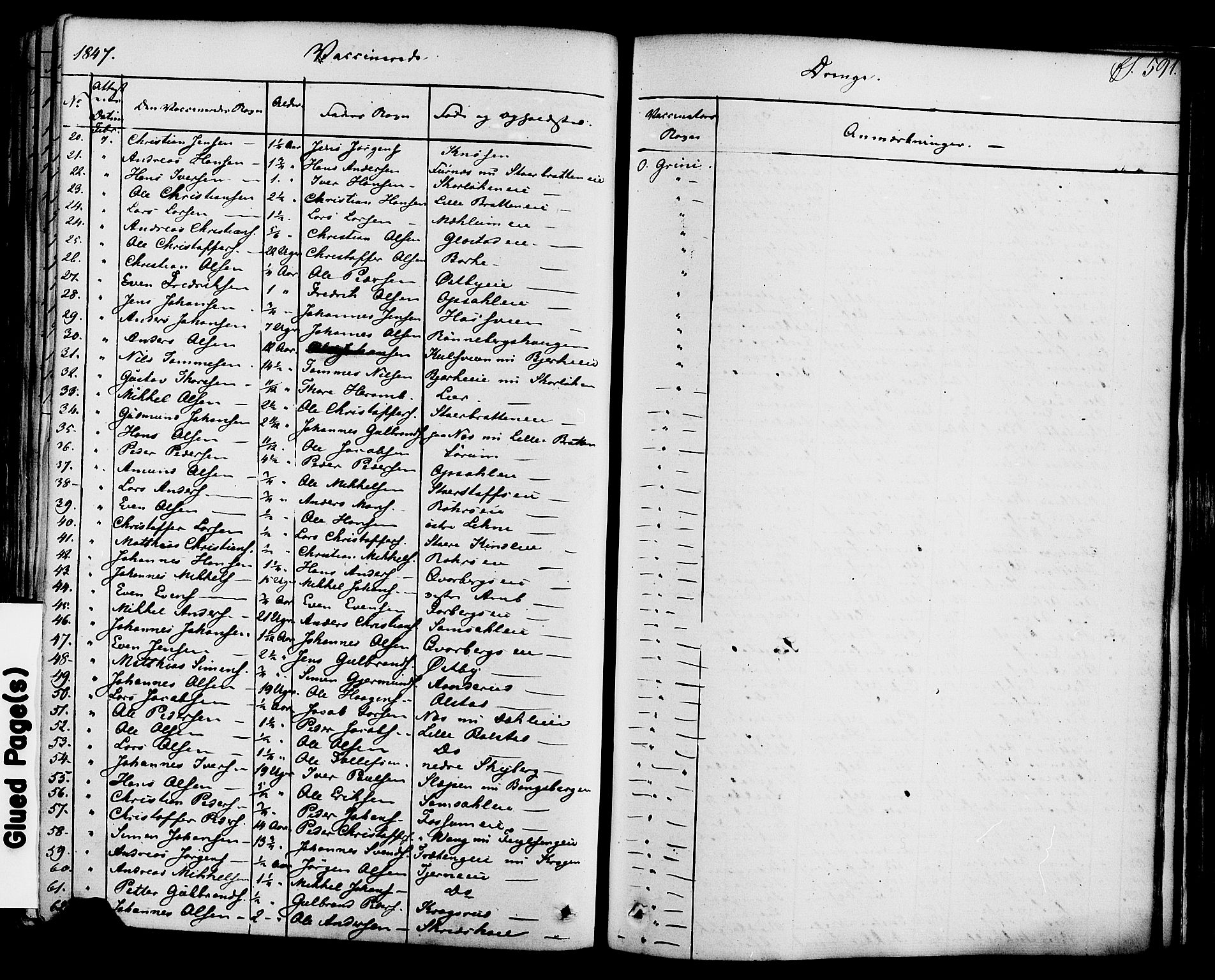 Ringsaker prestekontor, AV/SAH-PREST-014/K/Ka/L0008: Parish register (official) no. 8, 1837-1850, p. 591