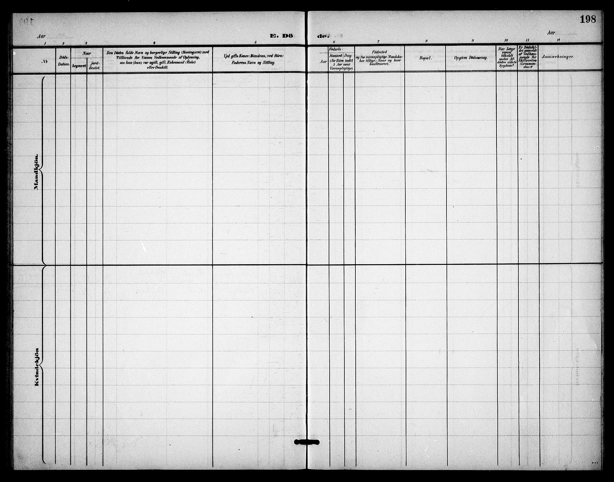 Østre Bærum prestekontor Kirkebøker, AV/SAO-A-10887/G/Ga/L0001: Parish register (copy) no. 1, 1898-1913, p. 198