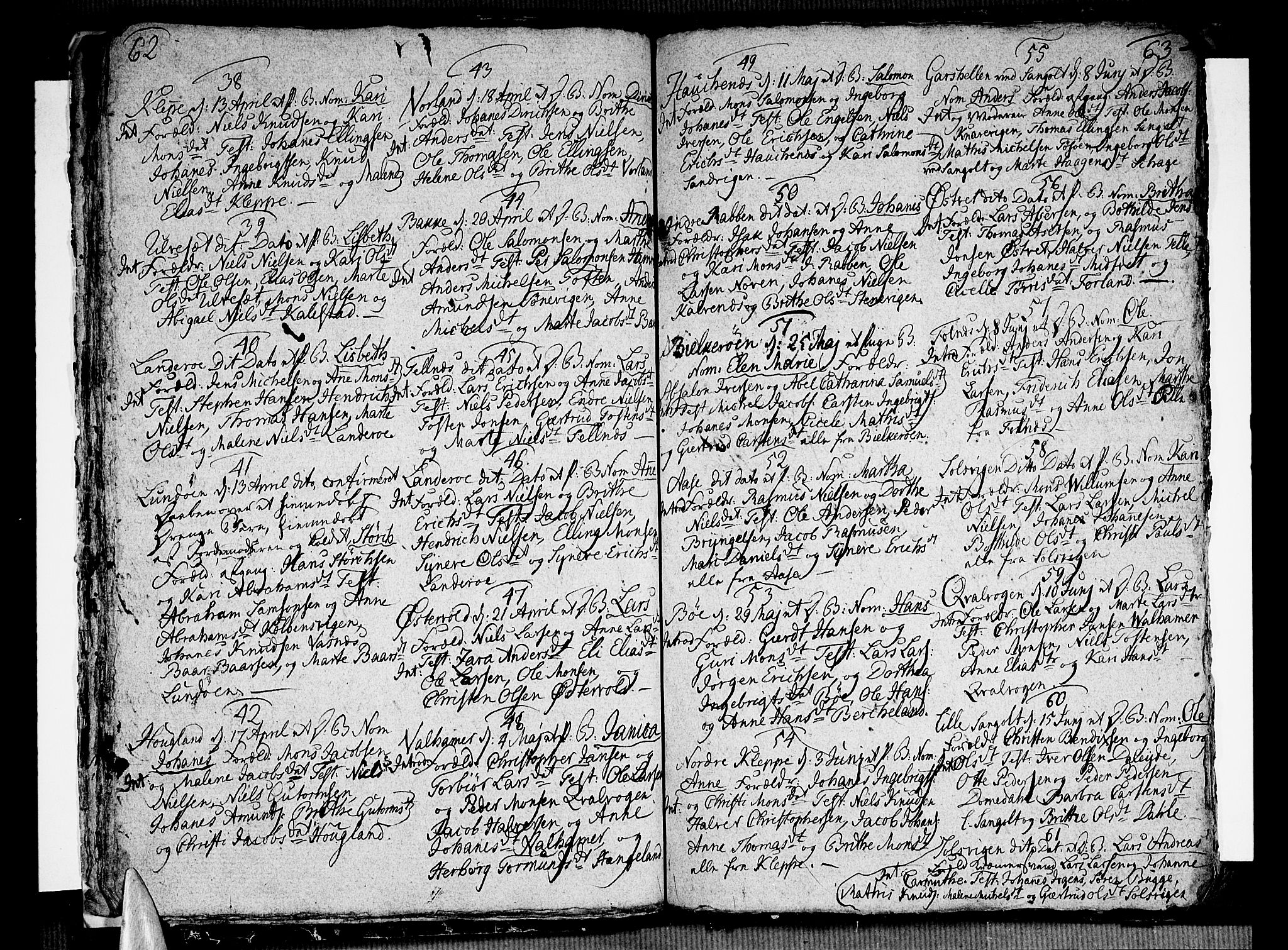 Sund sokneprestembete, AV/SAB-A-99930: Parish register (official) no. A 6, 1787-1798, p. 62-63