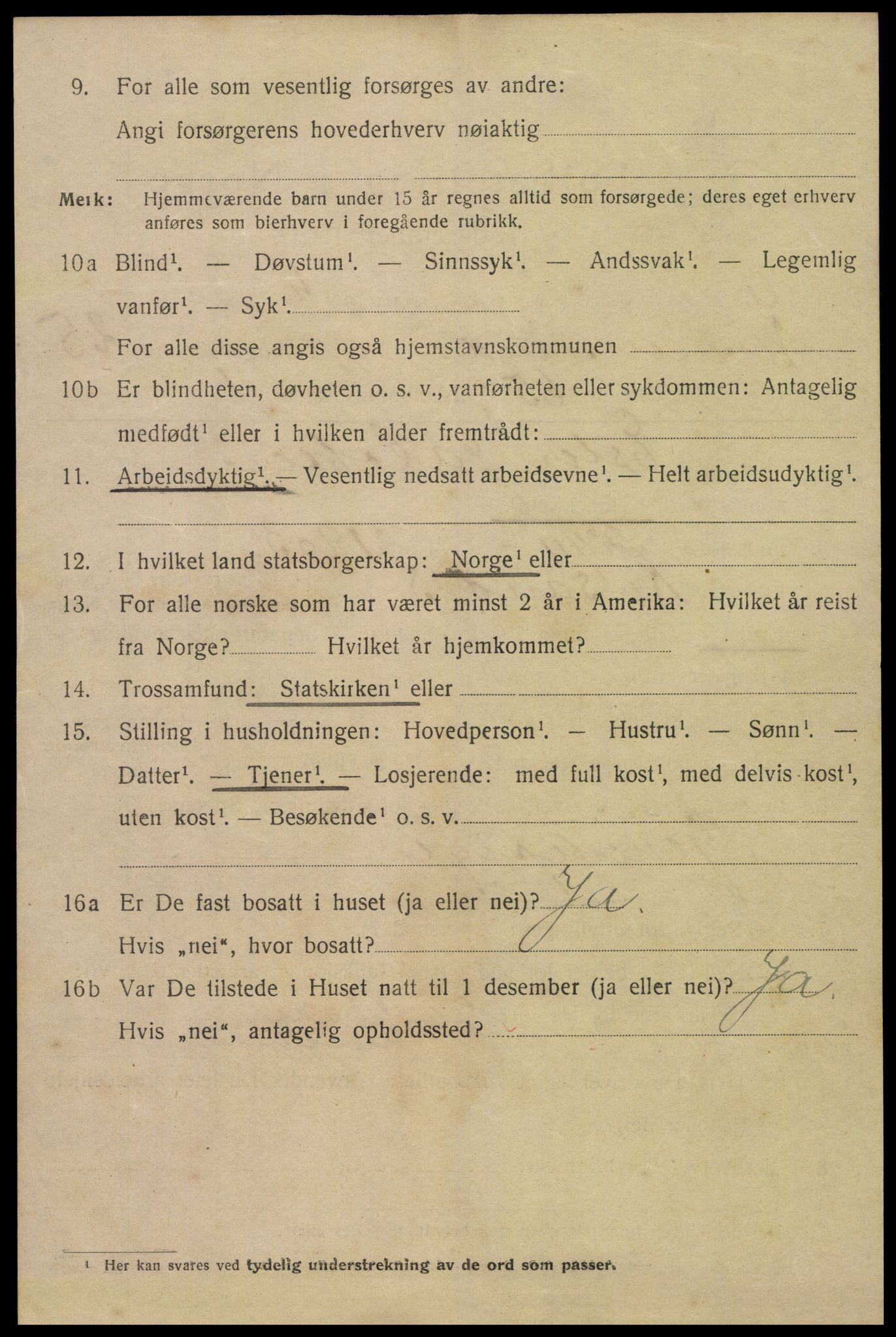 SAK, 1920 census for Kristiansand, 1920, p. 44846