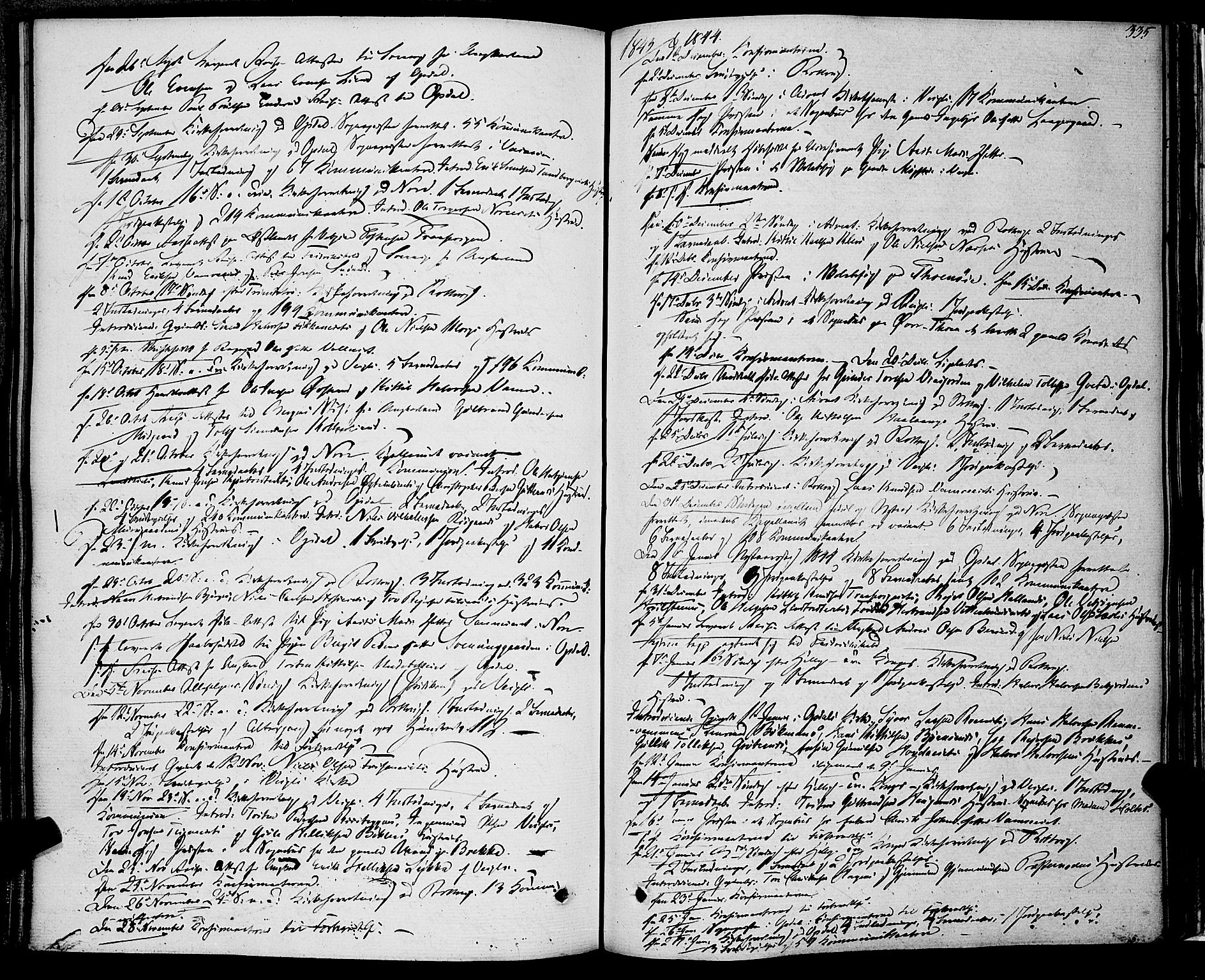 Rollag kirkebøker, AV/SAKO-A-240/F/Fa/L0007: Parish register (official) no. I 7, 1828-1847, p. 335