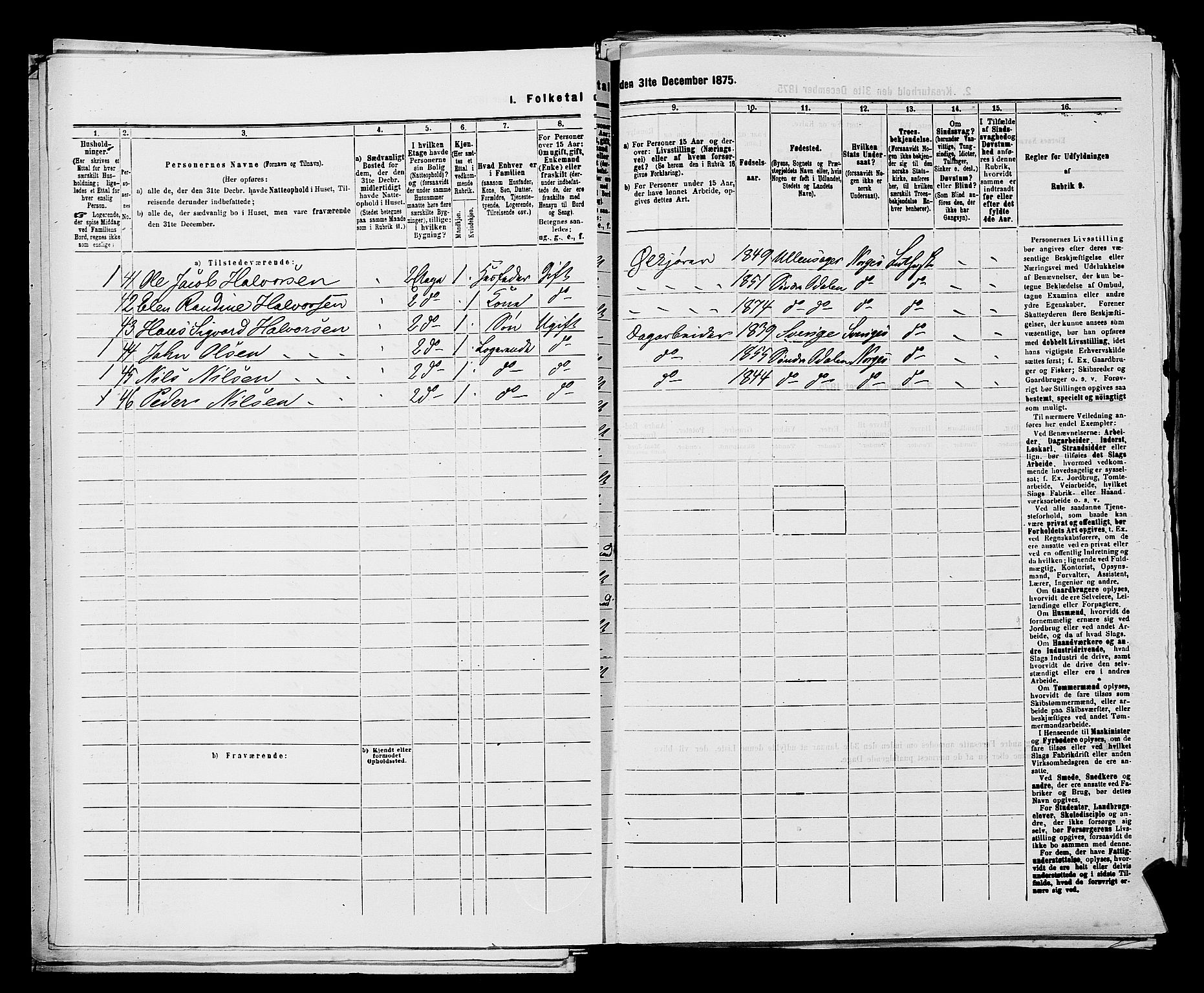 RA, 1875 census for 0301 Kristiania, 1875, p. 2405