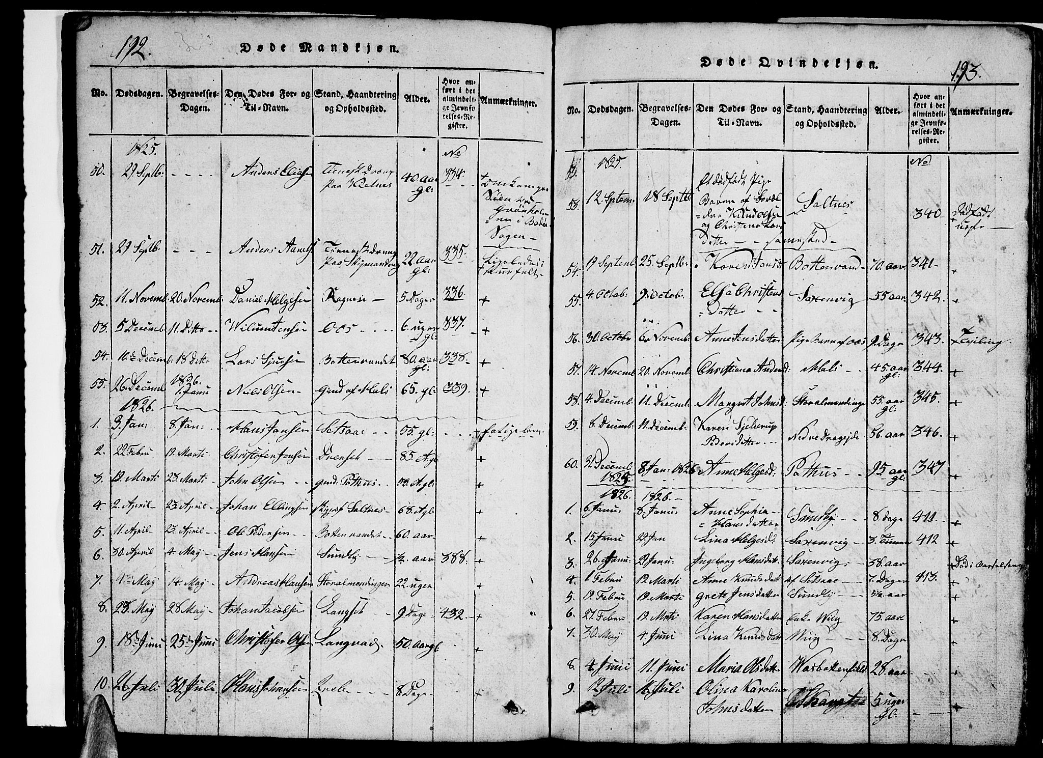 Ministerialprotokoller, klokkerbøker og fødselsregistre - Nordland, SAT/A-1459/847/L0676: Parish register (copy) no. 847C04, 1821-1853, p. 192-193