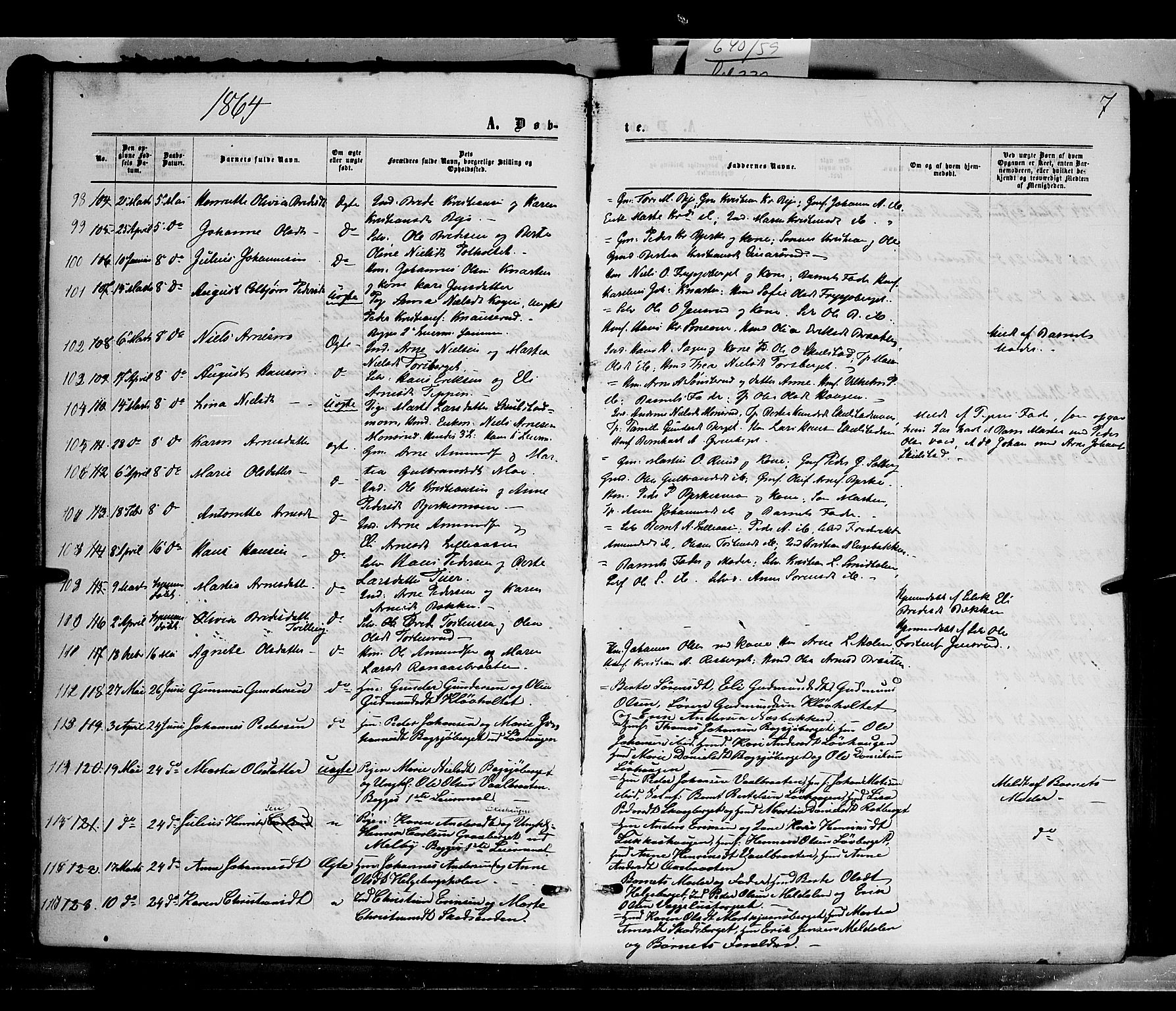 Grue prestekontor, AV/SAH-PREST-036/H/Ha/Haa/L0010: Parish register (official) no. 10, 1864-1873, p. 7