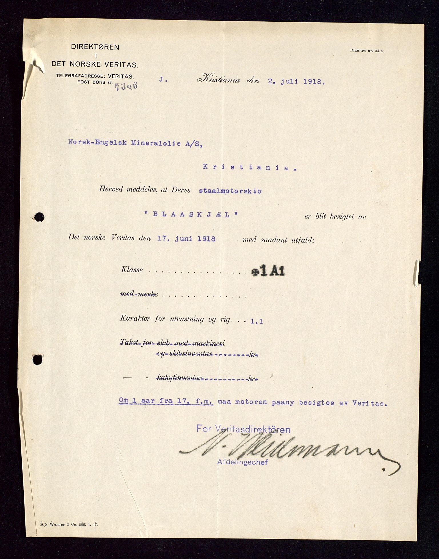 Pa 1521 - A/S Norske Shell, AV/SAST-A-101915/E/Ea/Eaa/L0002: Sjefskorrespondanse, 1917-1918, p. 574