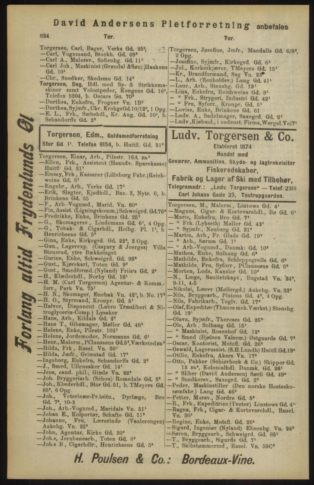 Kristiania/Oslo adressebok, PUBL/-, 1904, p. 824