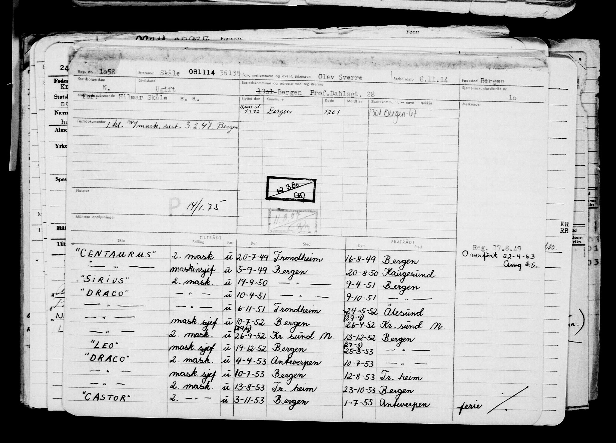 Direktoratet for sjømenn, AV/RA-S-3545/G/Gb/L0125: Hovedkort, 1914, p. 122