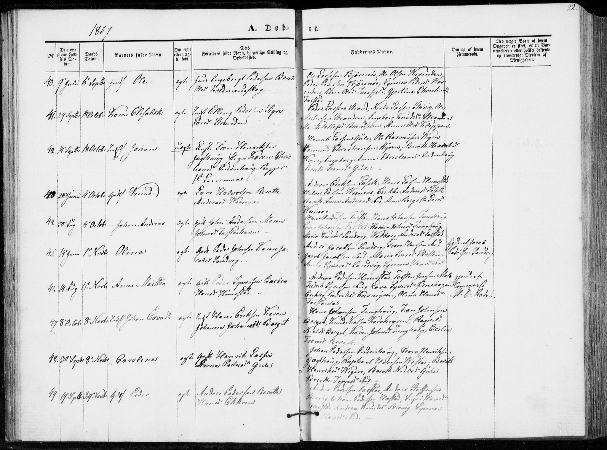 Ministerialprotokoller, klokkerbøker og fødselsregistre - Møre og Romsdal, AV/SAT-A-1454/566/L0767: Parish register (official) no. 566A06, 1852-1868, p. 32