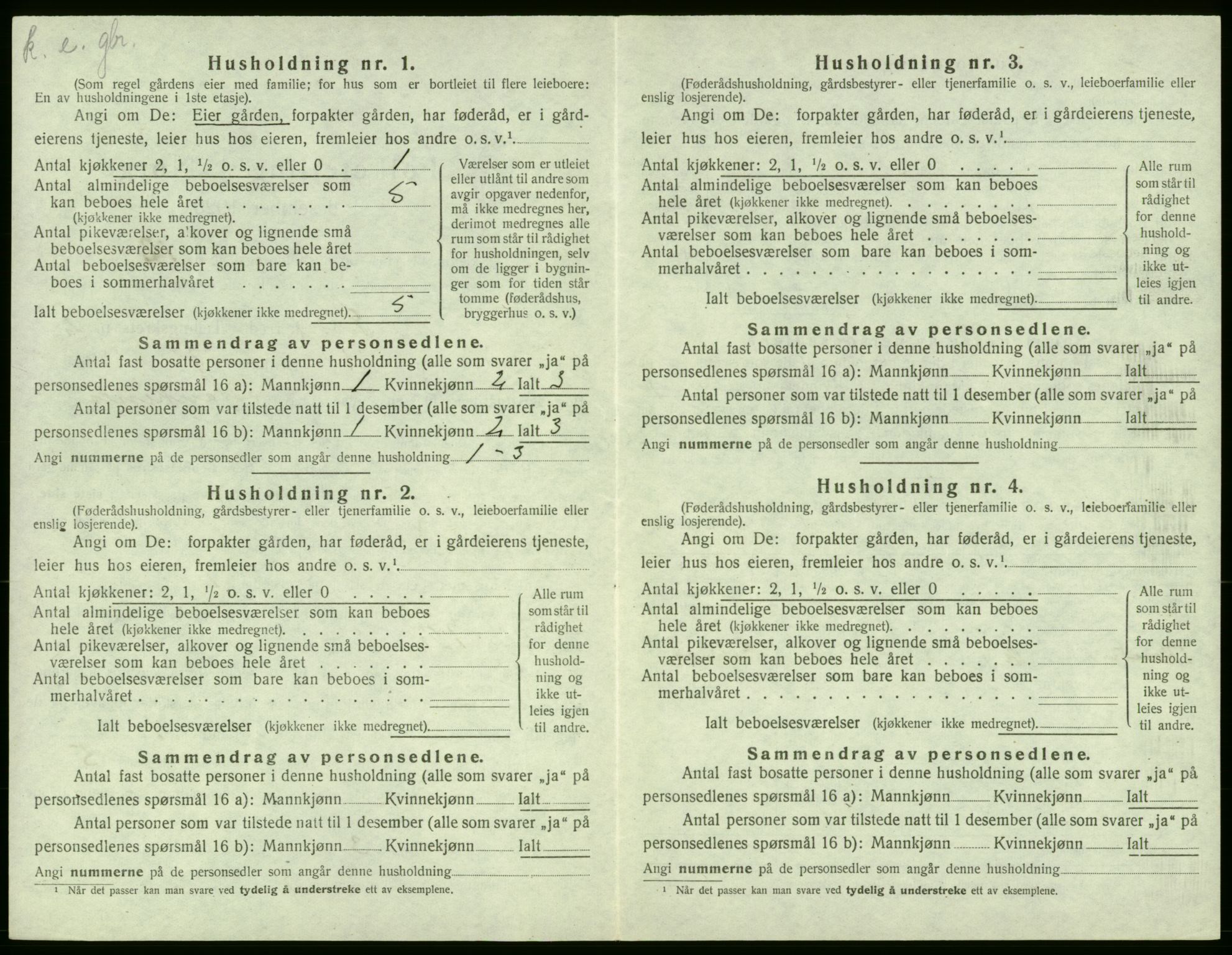 SAB, 1920 census for Stord, 1920, p. 119