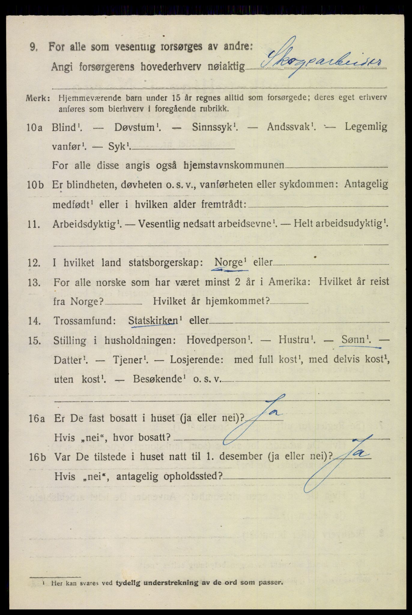 SAH, 1920 census for Alvdal, 1920, p. 3963