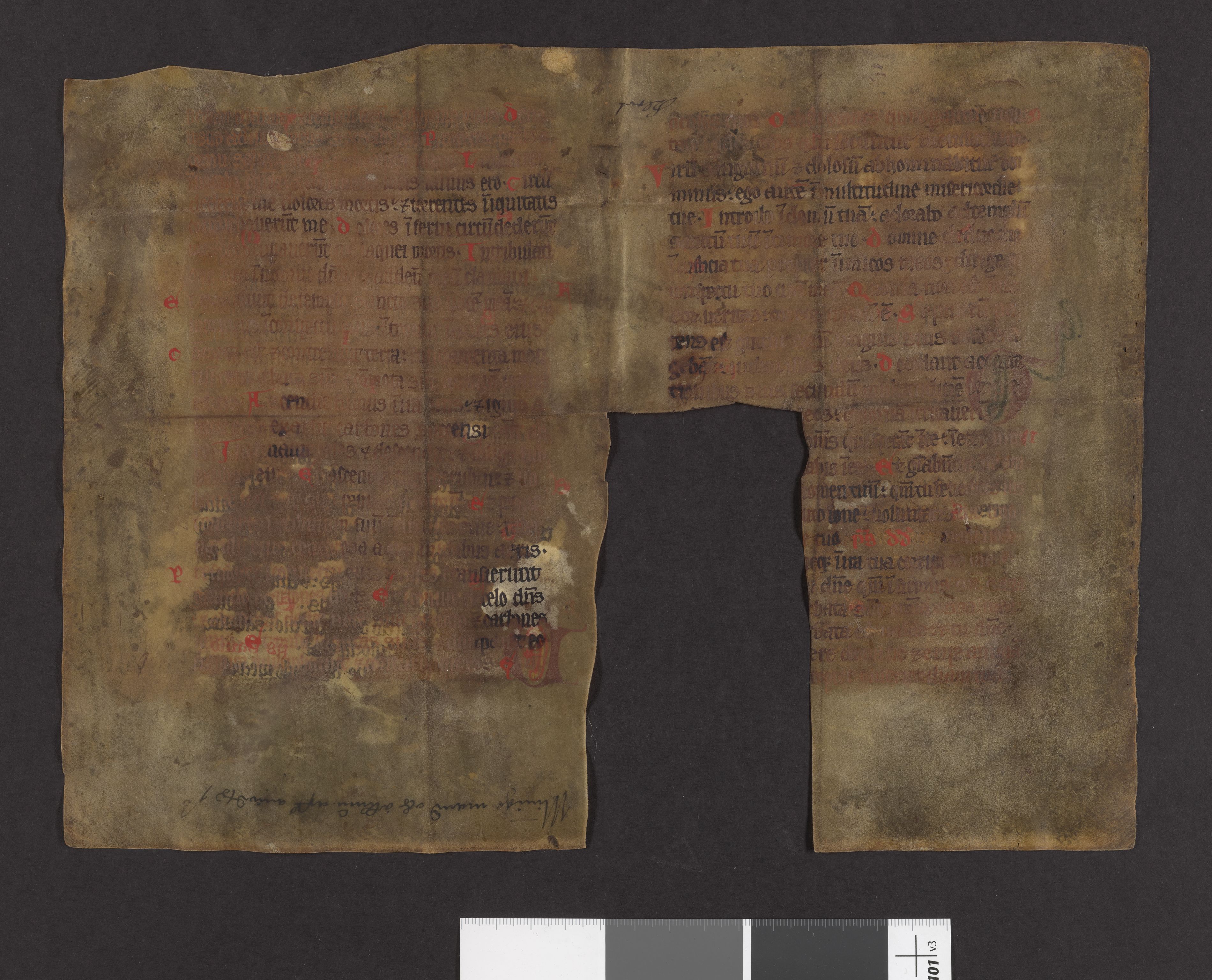 Riksarkivets diplomsamling, AV/RA-EA-5965/F27/F27A/F27Ab/L0002: Latinske fragmenter stort format, 1100-1536, p. 75