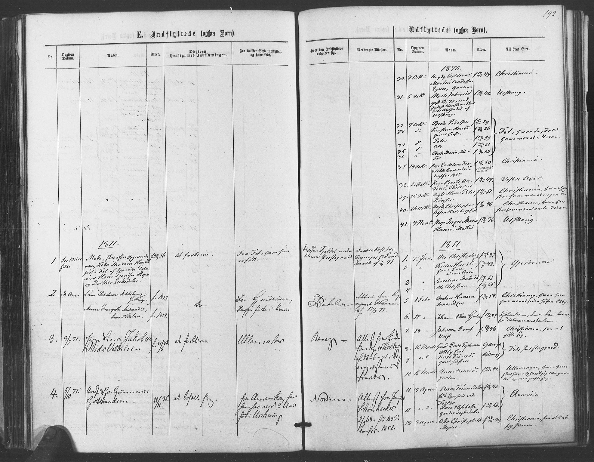 Sørum prestekontor Kirkebøker, SAO/A-10303/F/Fa/L0006: Parish register (official) no. I 6, 1864-1877, p. 192