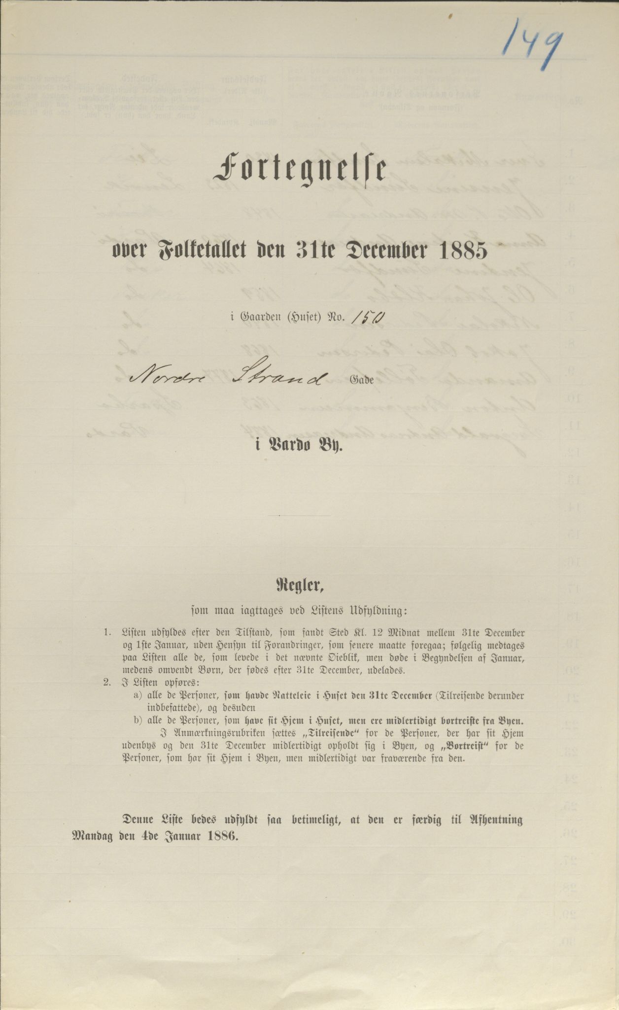 SATØ, 1885 census for 2002 Vardø, 1885, p. 149a