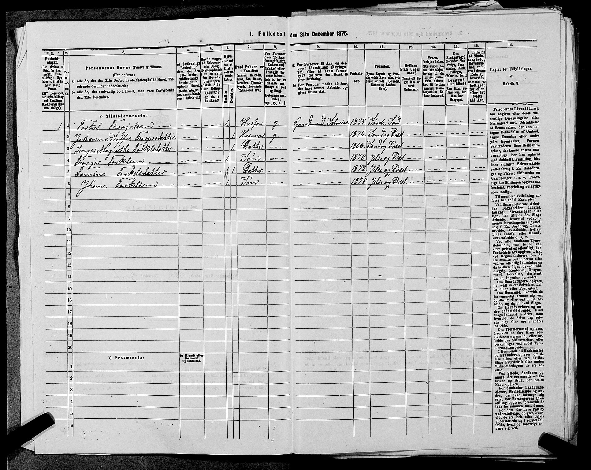 SAST, 1875 census for 1138P Jelsa, 1875, p. 674