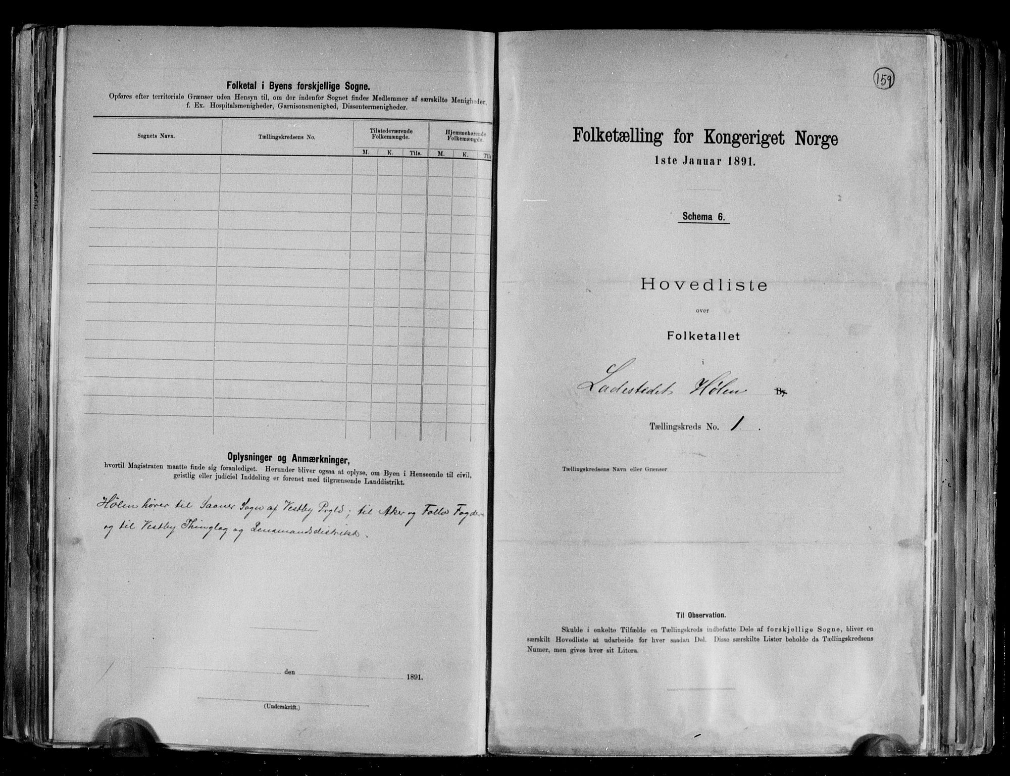 RA, 1891 census for 0204 Hølen, 1891, p. 4