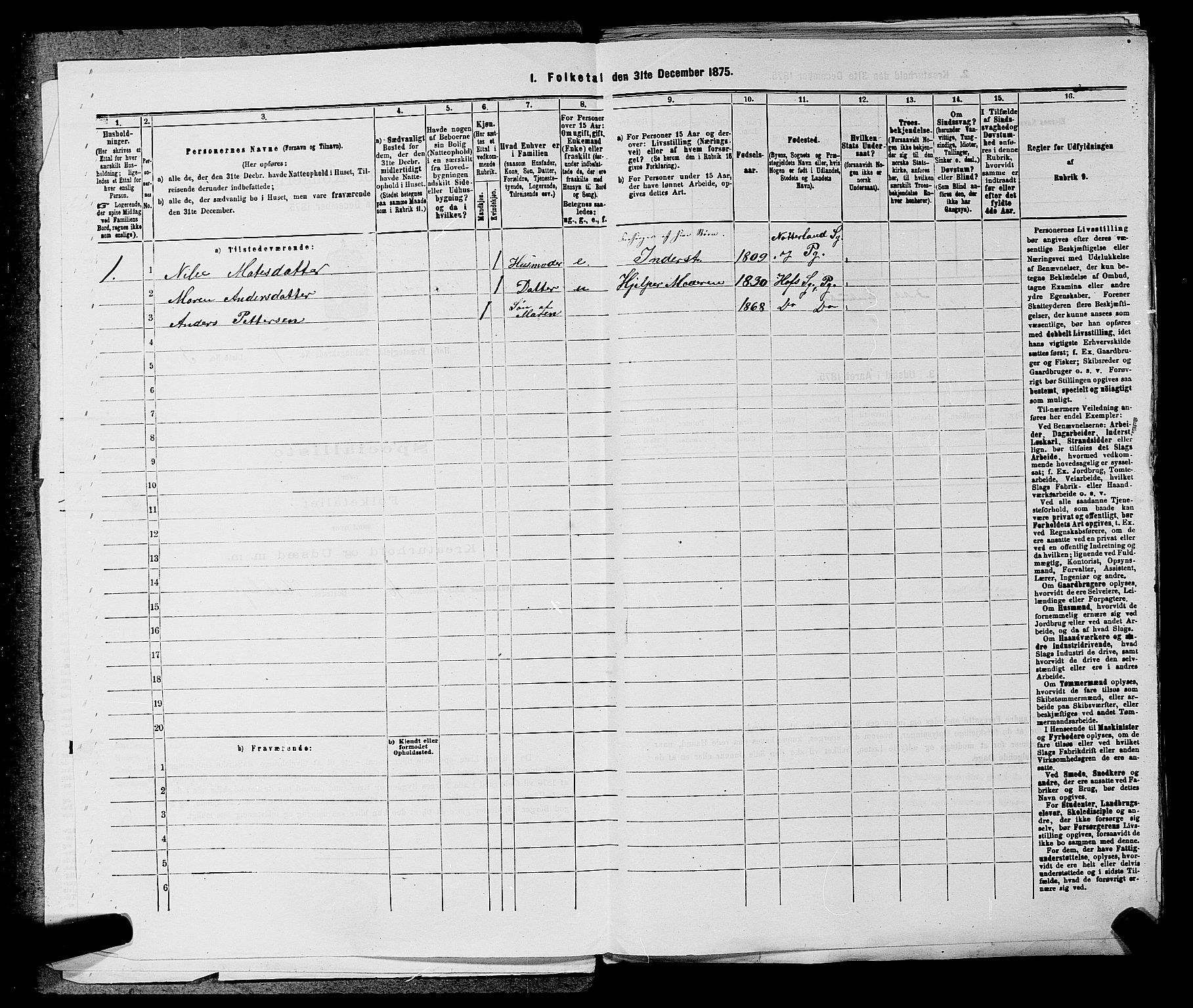 SAKO, 1875 census for 0714P Hof, 1875, p. 40