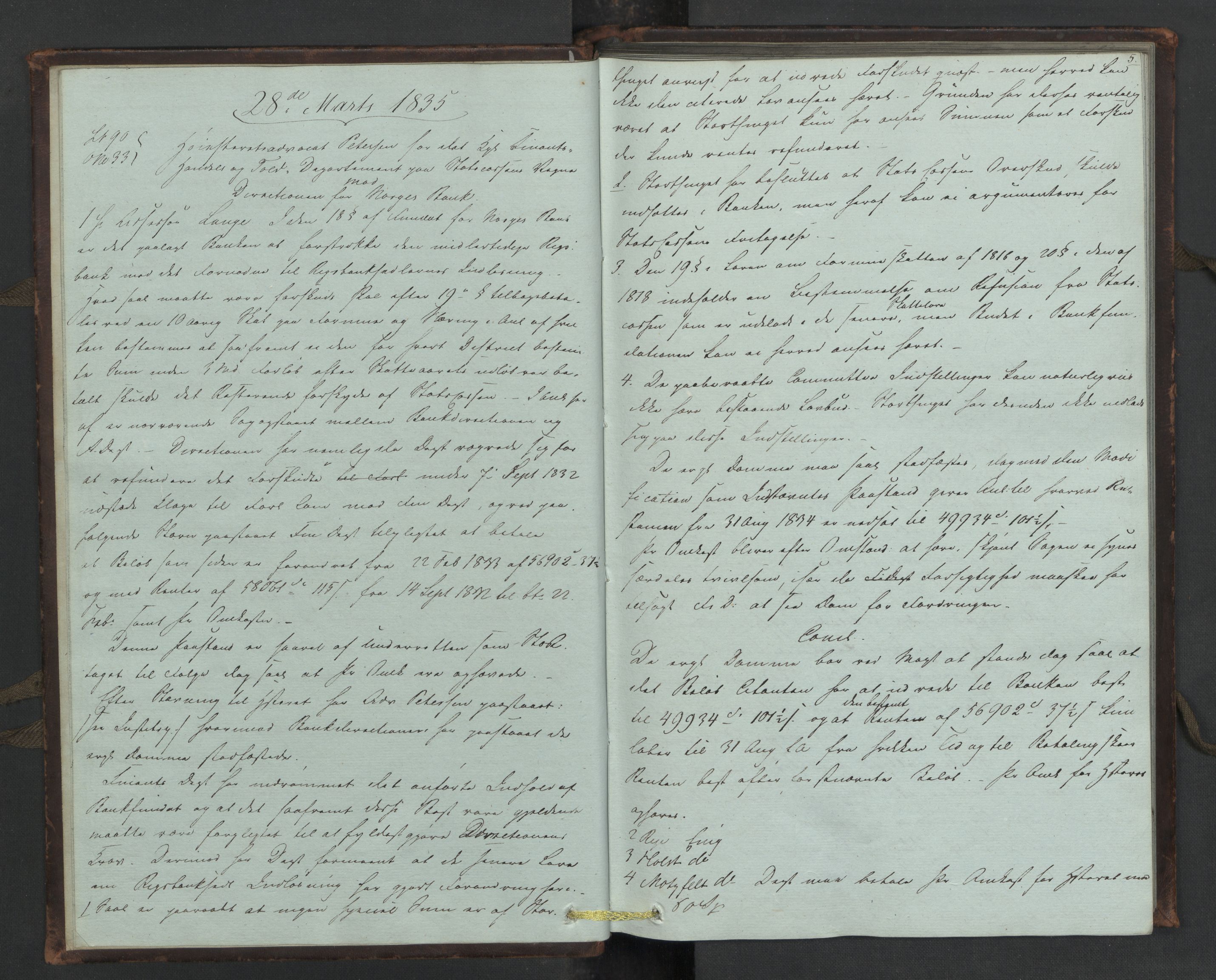 Høyesterett, AV/RA-S-1002/E/Eb/Eba/L0023/0001: Voteringsprotokoller / Voteringsprotokoll, 1835, p. 4b-5a