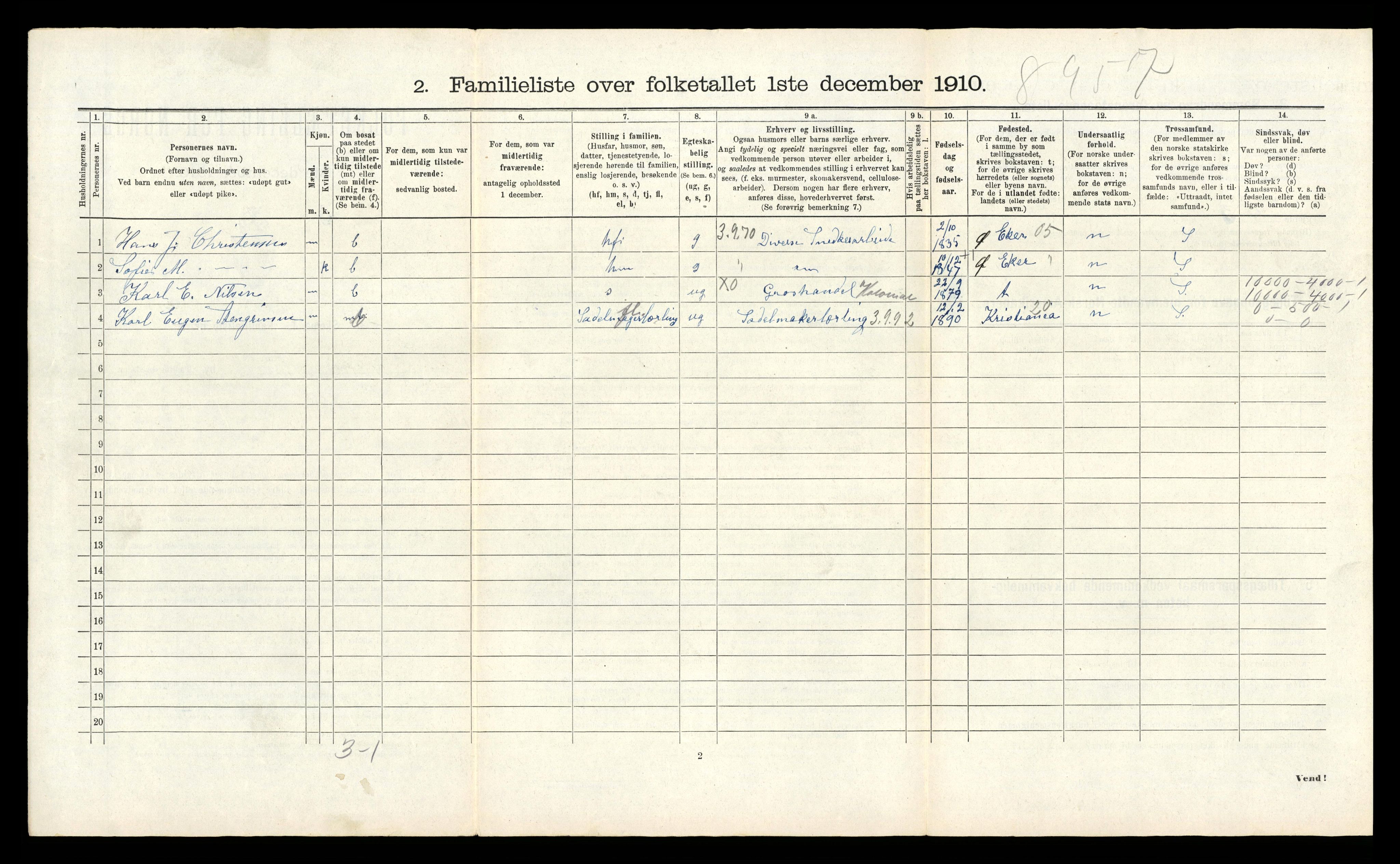 RA, 1910 census for Drammen, 1910, p. 7471