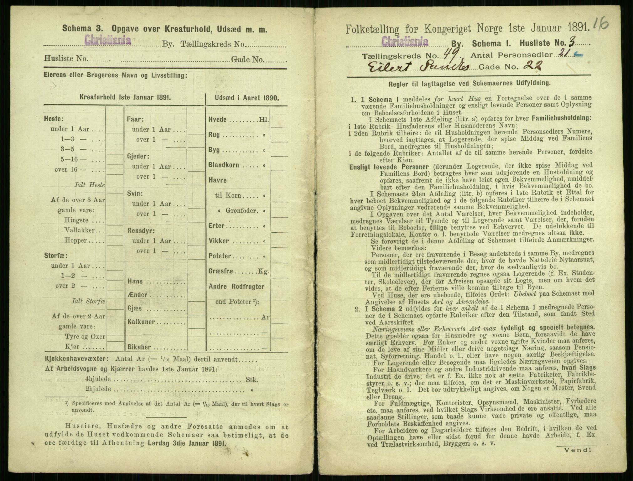 RA, 1891 census for 0301 Kristiania, 1891, p. 28513