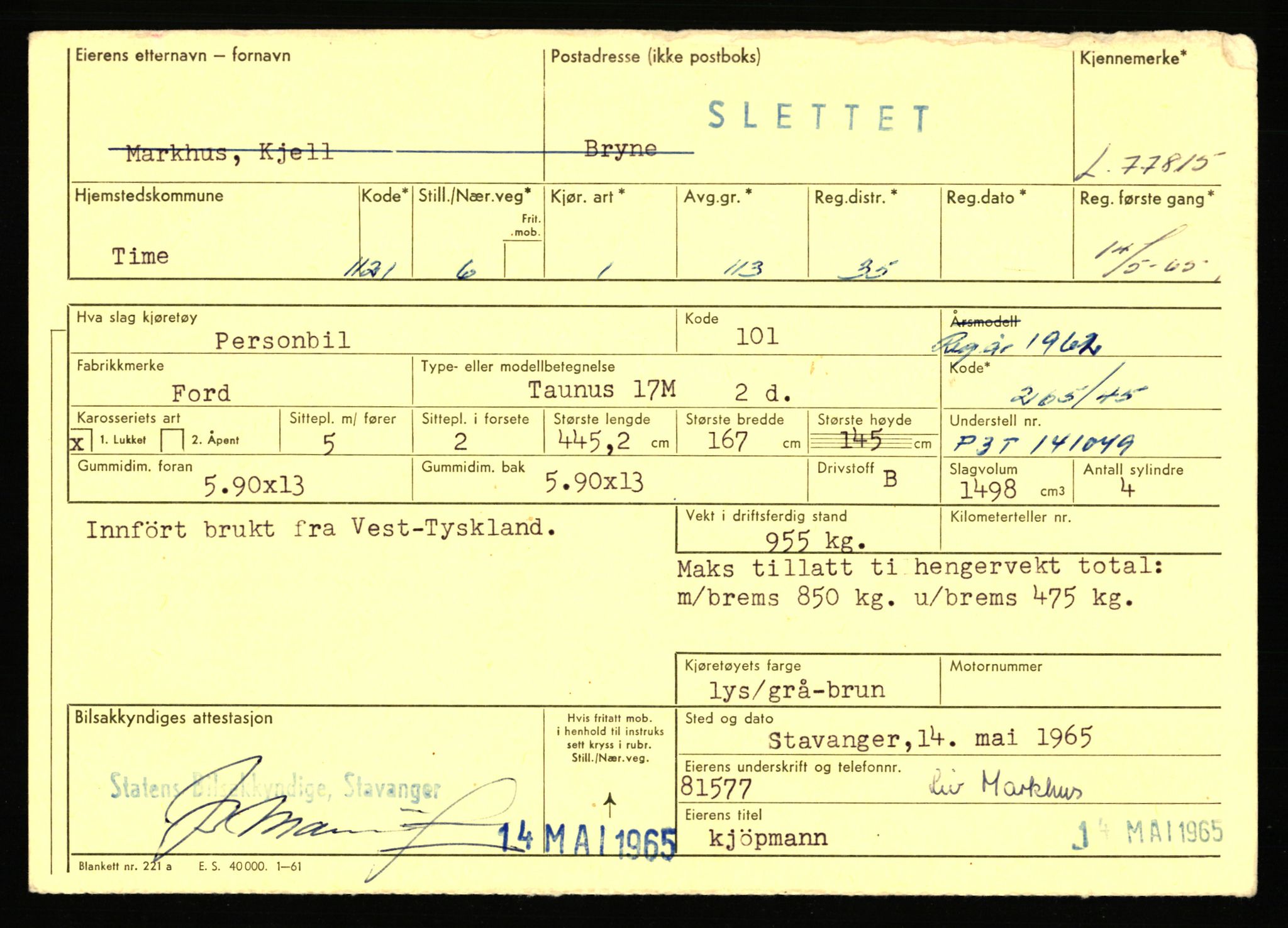 Stavanger trafikkstasjon, AV/SAST-A-101942/0/F/L0069: L-76801 - L-78797, 1930-1971, p. 1113