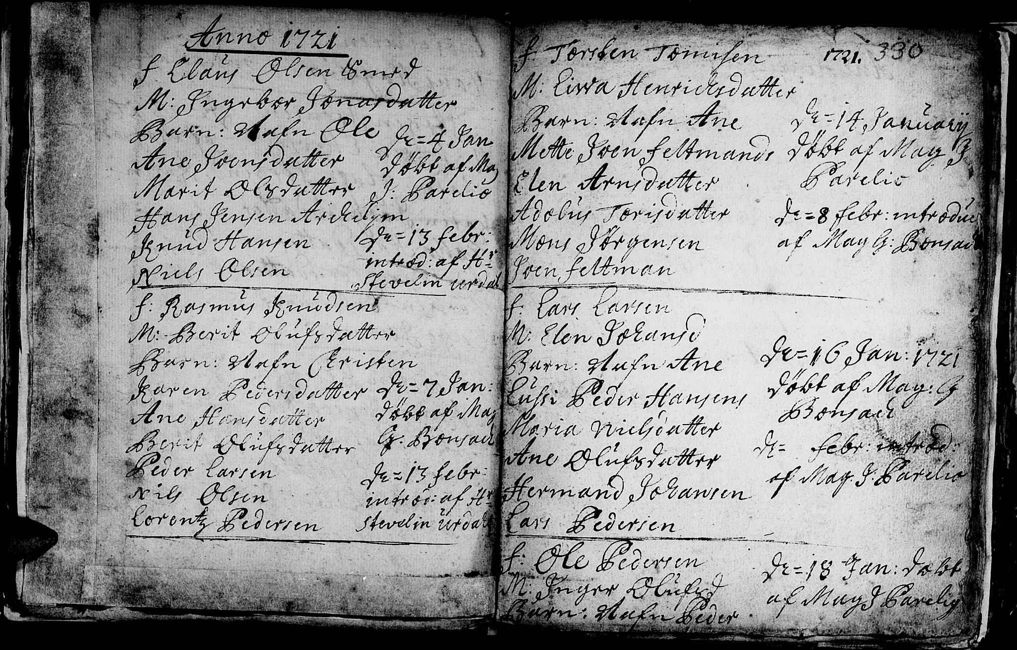 Ministerialprotokoller, klokkerbøker og fødselsregistre - Sør-Trøndelag, SAT/A-1456/601/L0035: Parish register (official) no. 601A03, 1713-1728, p. 330