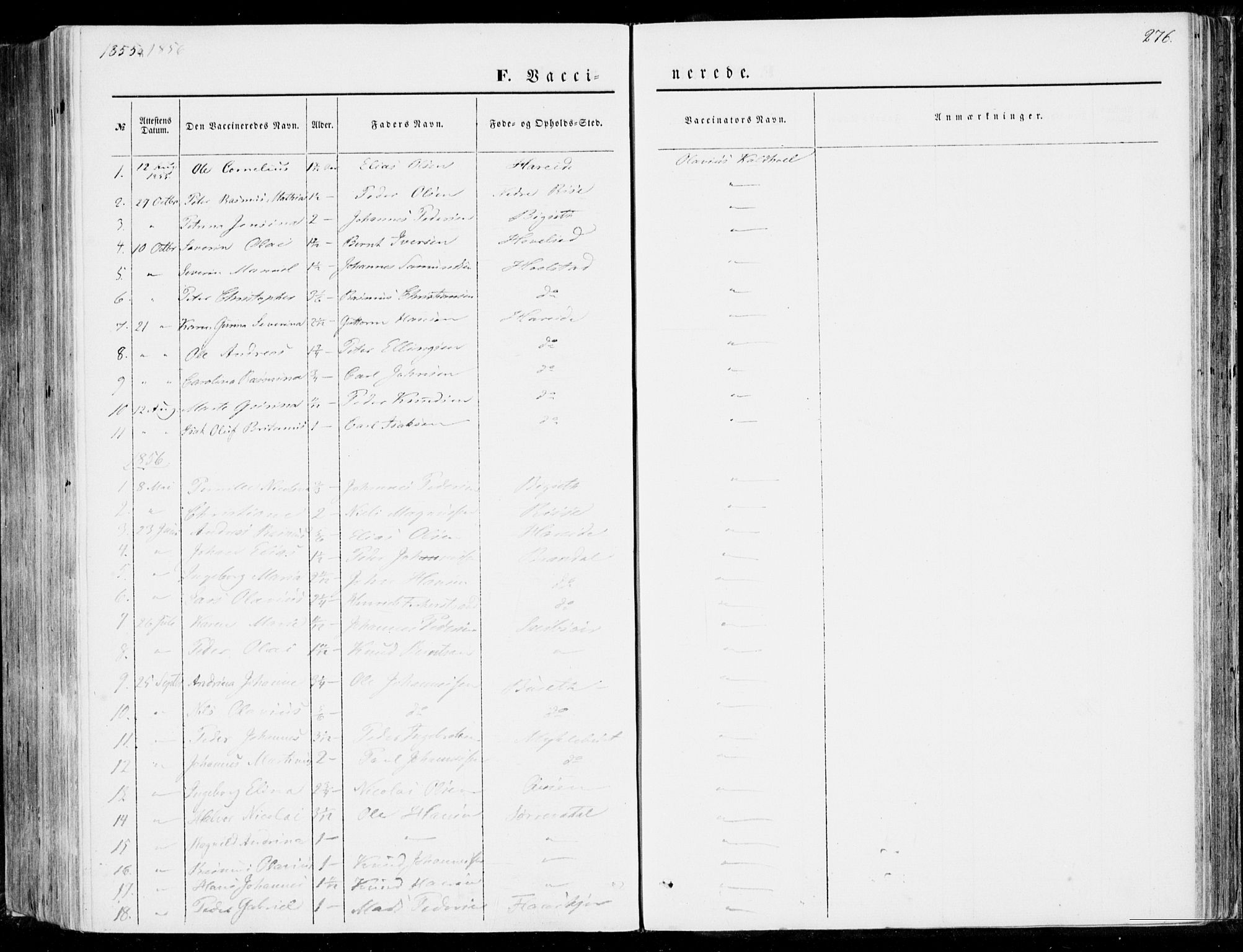 Ministerialprotokoller, klokkerbøker og fødselsregistre - Møre og Romsdal, SAT/A-1454/510/L0121: Parish register (official) no. 510A01, 1848-1877, p. 276