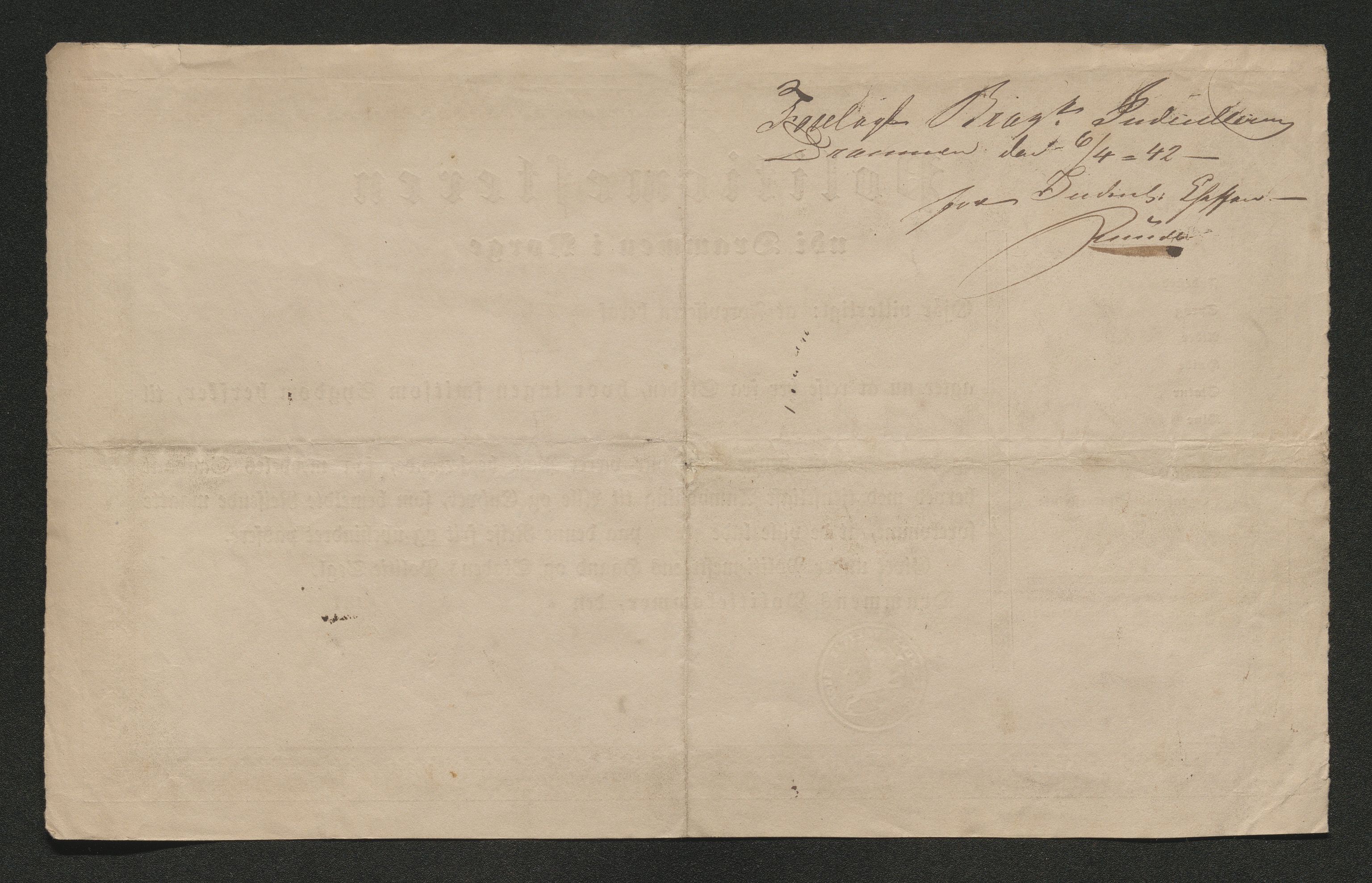 Drammen politikammer, AV/SAKO-A-623/I/Ia/Iab/L0006: Innleverte pass, 1841-1842, p. 495