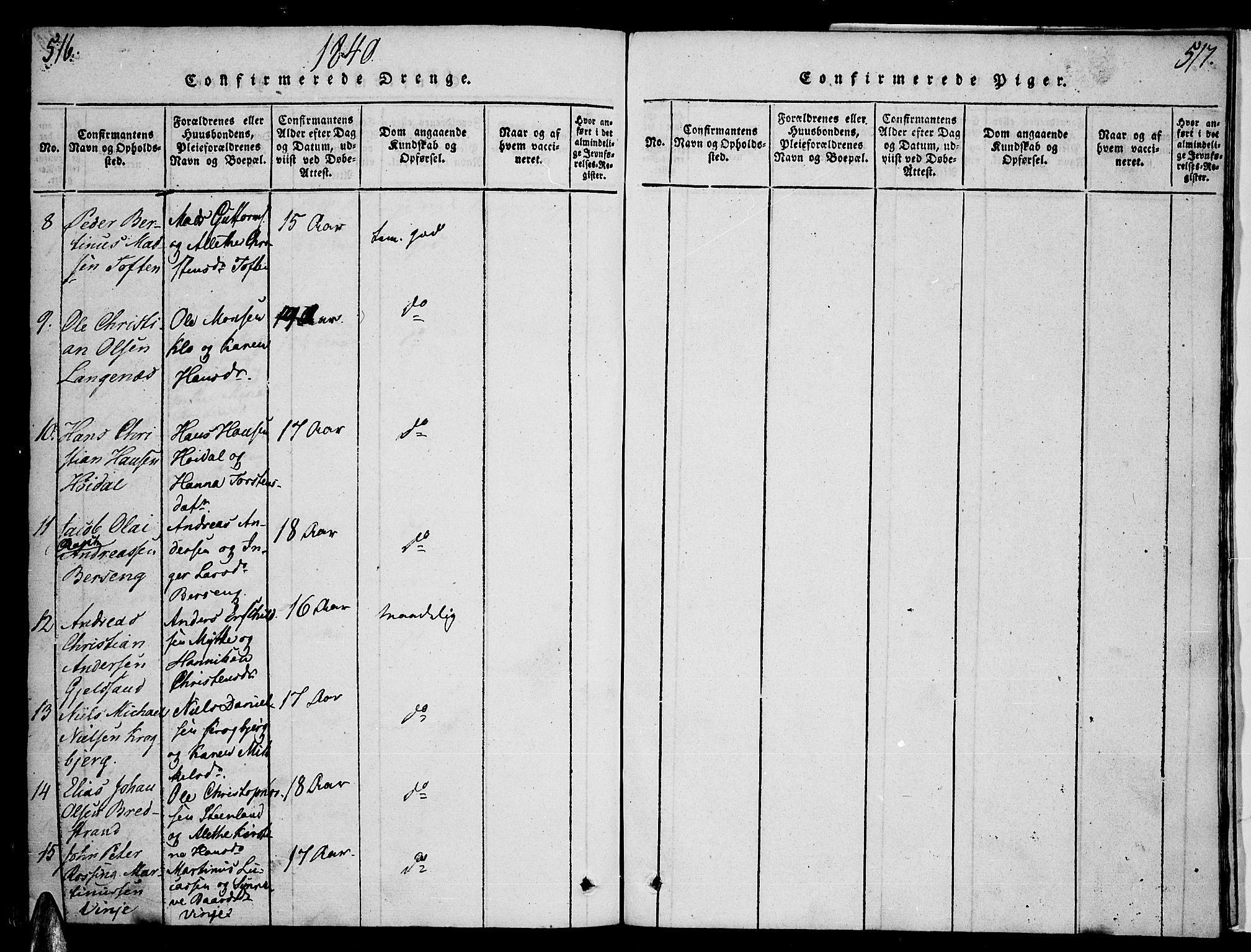 Ministerialprotokoller, klokkerbøker og fødselsregistre - Nordland, SAT/A-1459/893/L1331: Parish register (official) no. 893A04, 1820-1840, p. 516-517