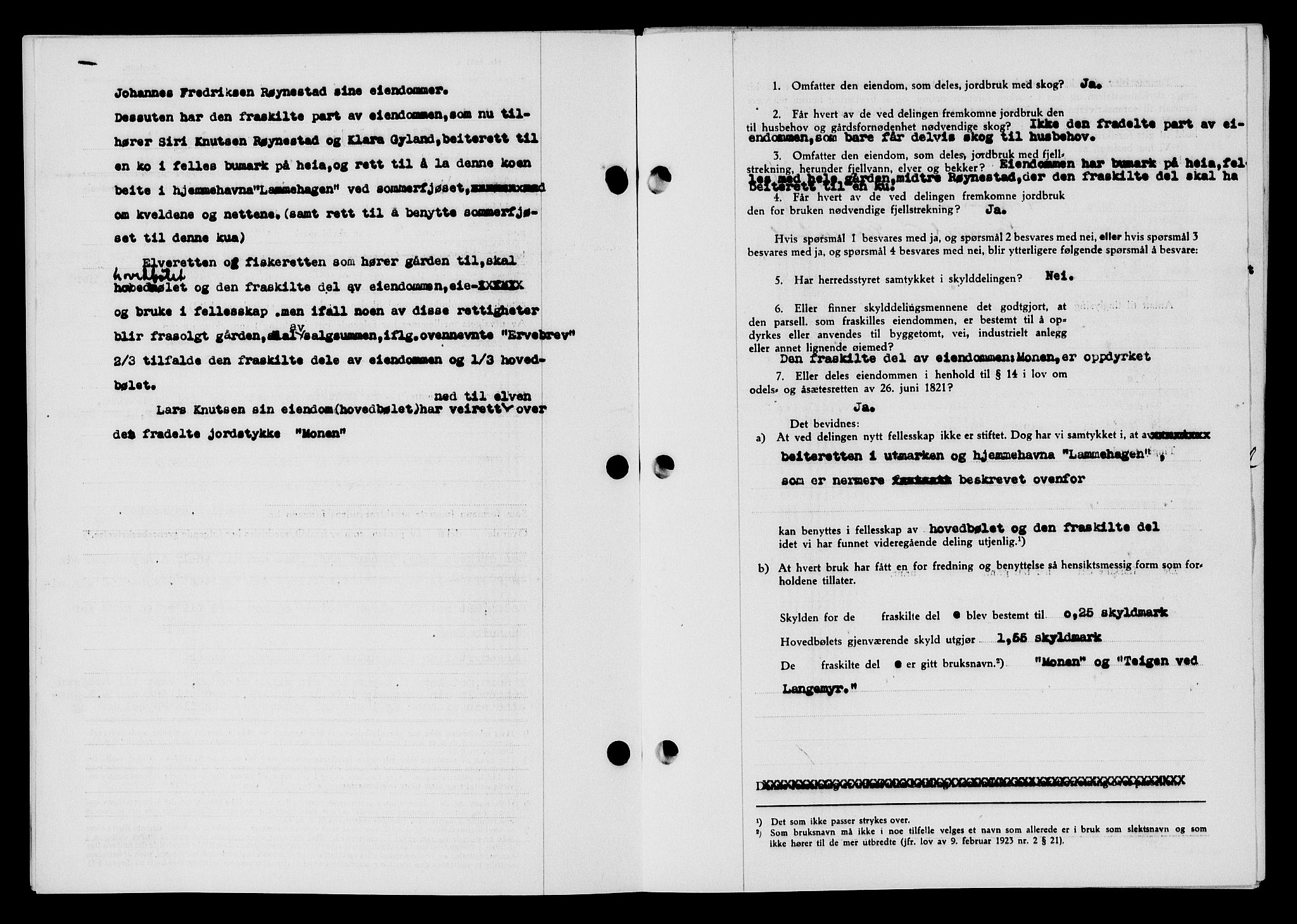 Flekkefjord sorenskriveri, SAK/1221-0001/G/Gb/Gba/L0060: Mortgage book no. A-8, 1945-1946, Diary no: : 445/1946