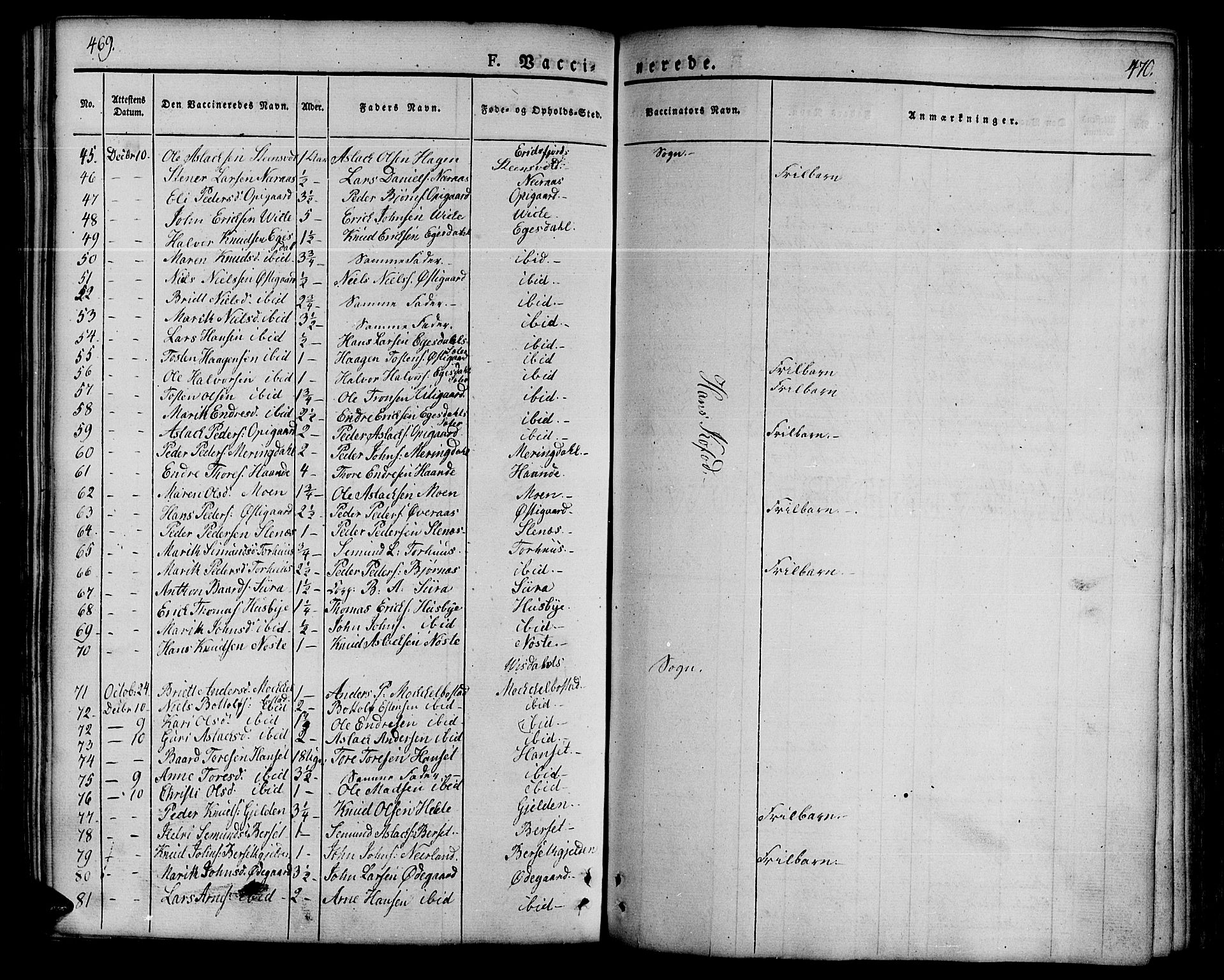 Ministerialprotokoller, klokkerbøker og fødselsregistre - Møre og Romsdal, AV/SAT-A-1454/551/L0624: Parish register (official) no. 551A04, 1831-1845, p. 469-470
