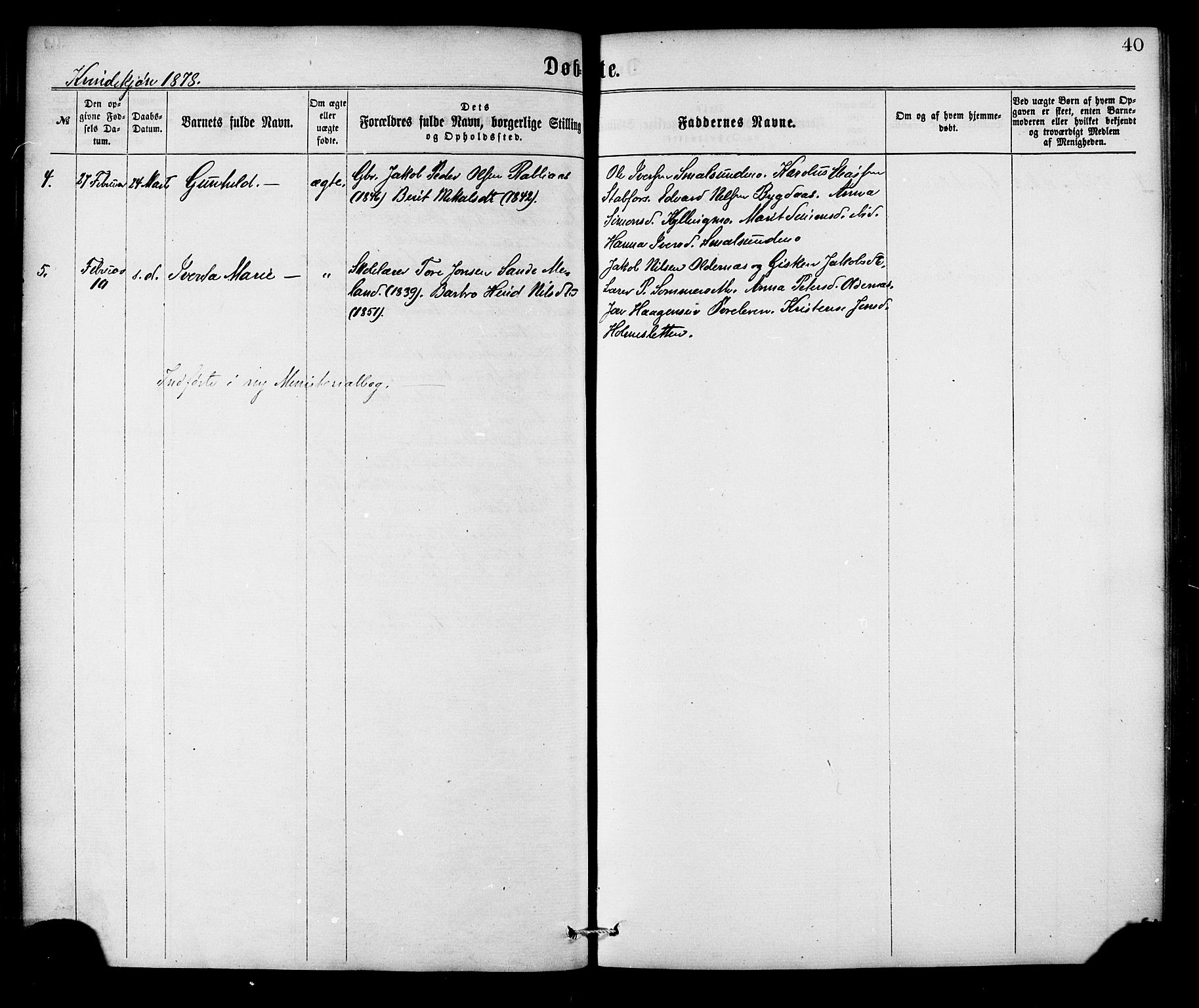 Ministerialprotokoller, klokkerbøker og fødselsregistre - Nordland, AV/SAT-A-1459/826/L0378: Parish register (official) no. 826A01, 1865-1878, p. 40