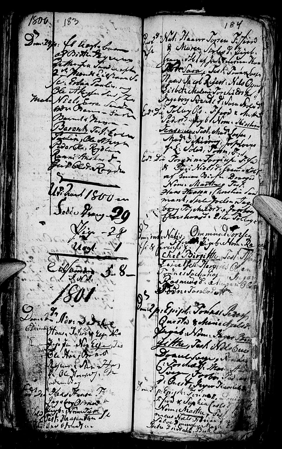 Flekkefjord sokneprestkontor, AV/SAK-1111-0012/F/Fa/Fac/L0001: Parish register (official) no. A 1, 1773-1806, p. 183-184