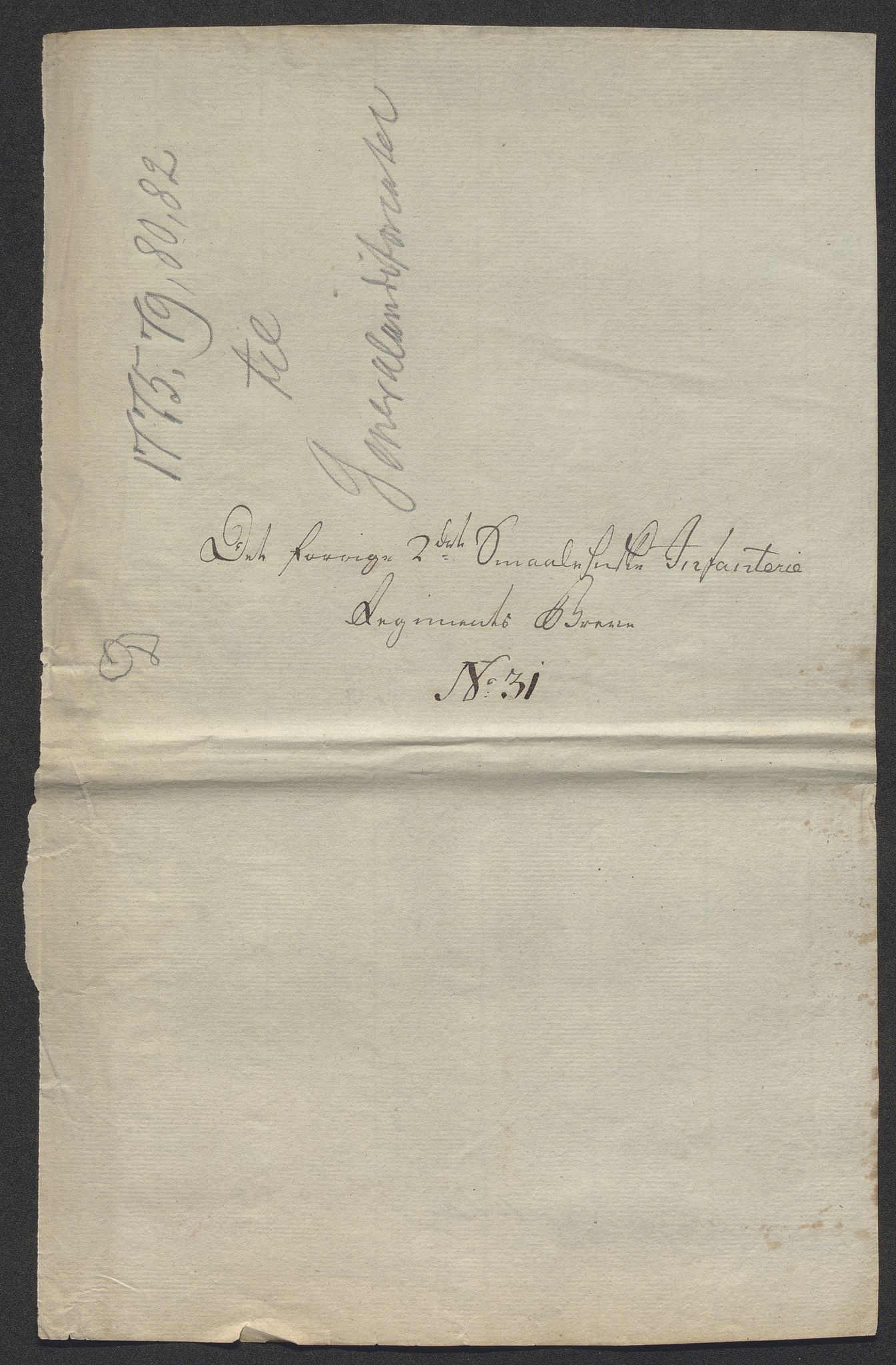 Forsvaret, Generalauditøren, AV/RA-RAFA-1772/F/Fd/L0004d: Breve fra regimenterne 1765 - 1795., 1765-1795, p. 535