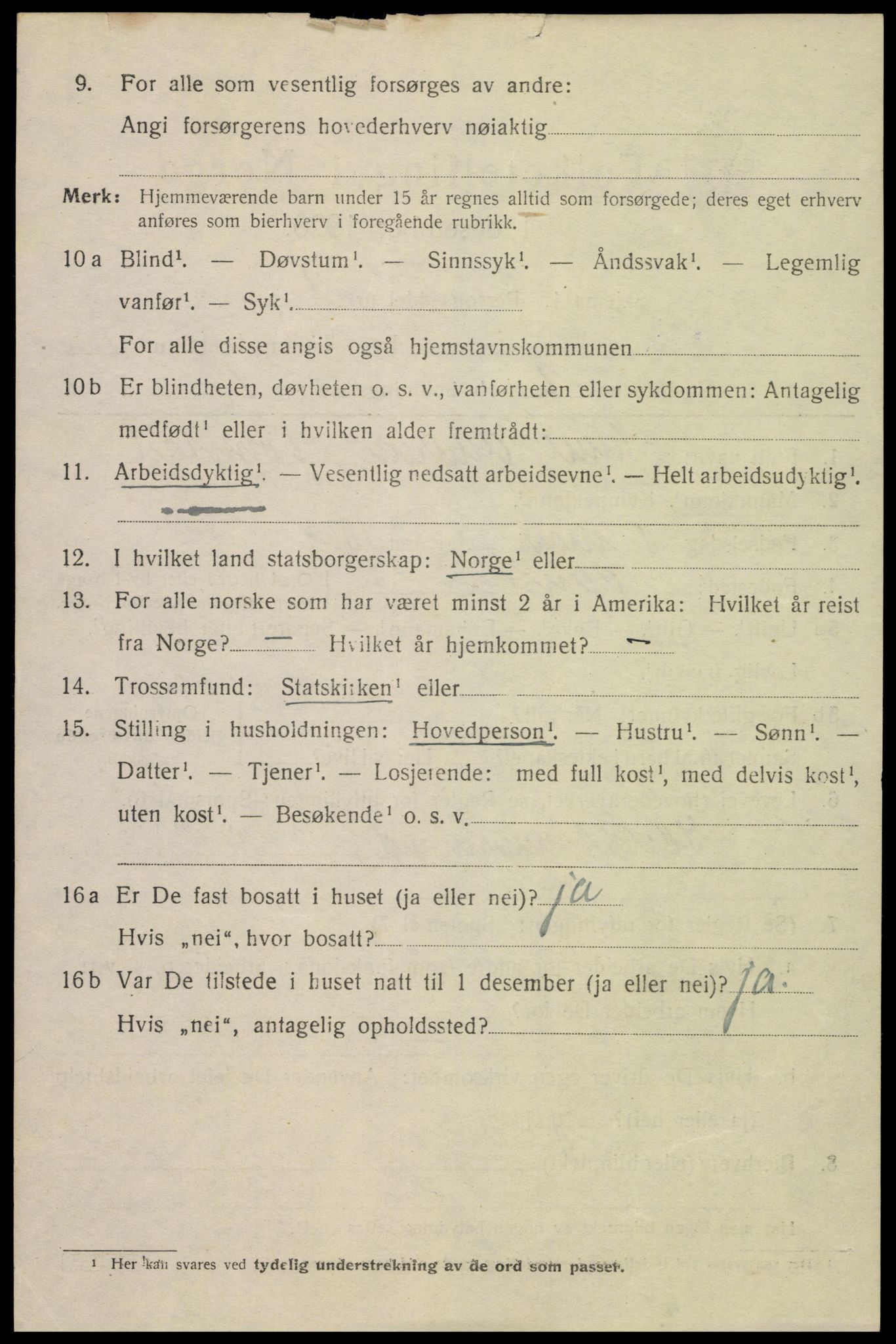 SAK, 1920 census for Flekkefjord, 1920, p. 1911