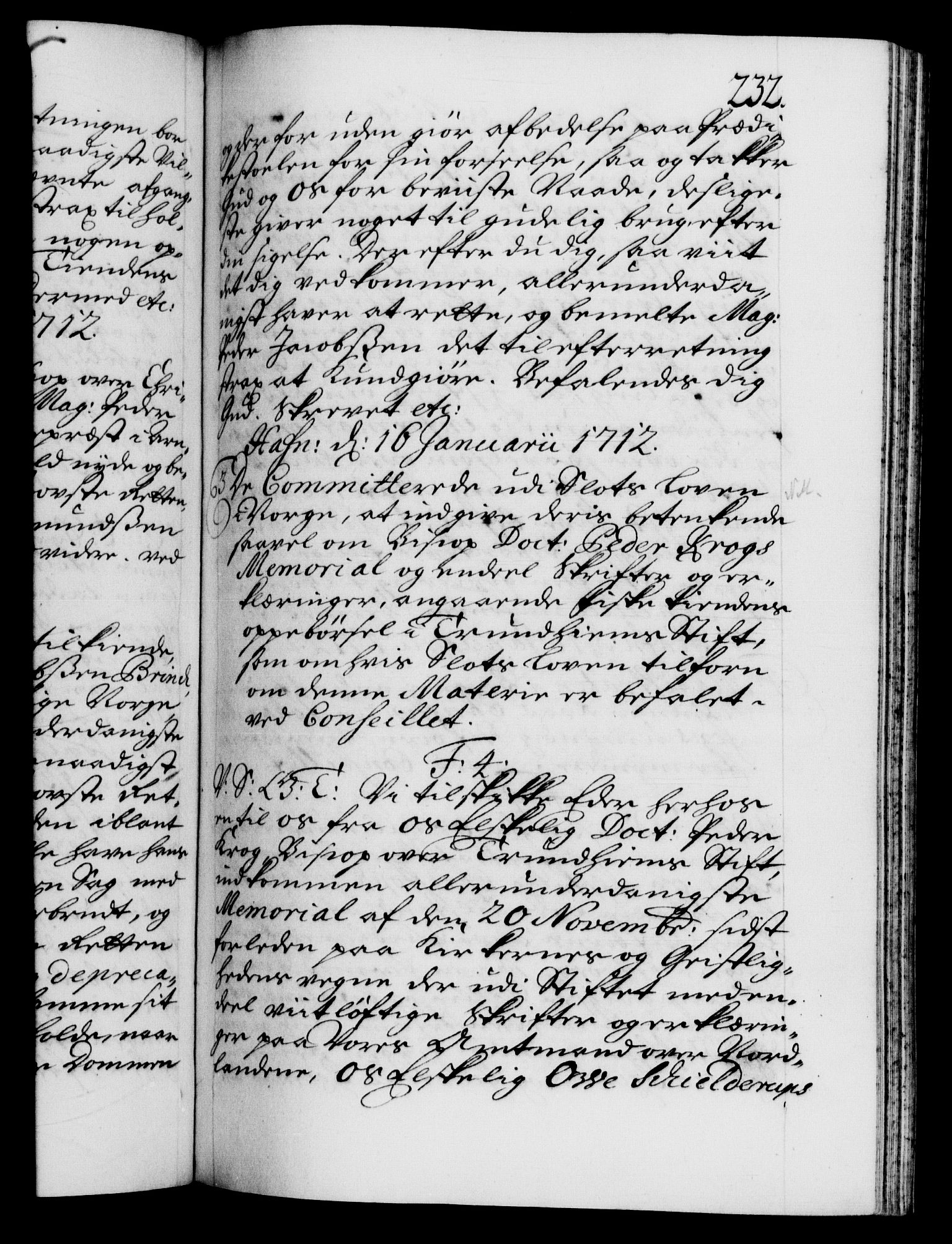 Danske Kanselli 1572-1799, AV/RA-EA-3023/F/Fc/Fca/Fcab/L0019: Norske tegnelser, 1710-1714, p. 232a