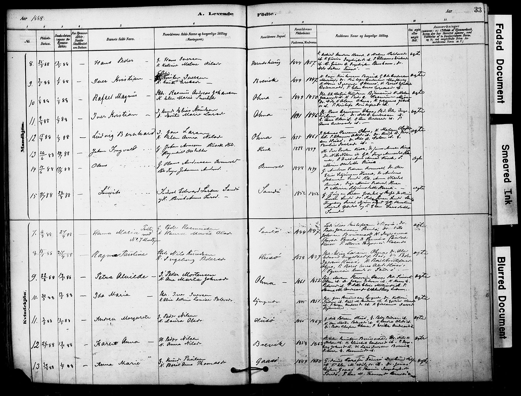 Ministerialprotokoller, klokkerbøker og fødselsregistre - Møre og Romsdal, AV/SAT-A-1454/561/L0729: Parish register (official) no. 561A03, 1878-1900, p. 33