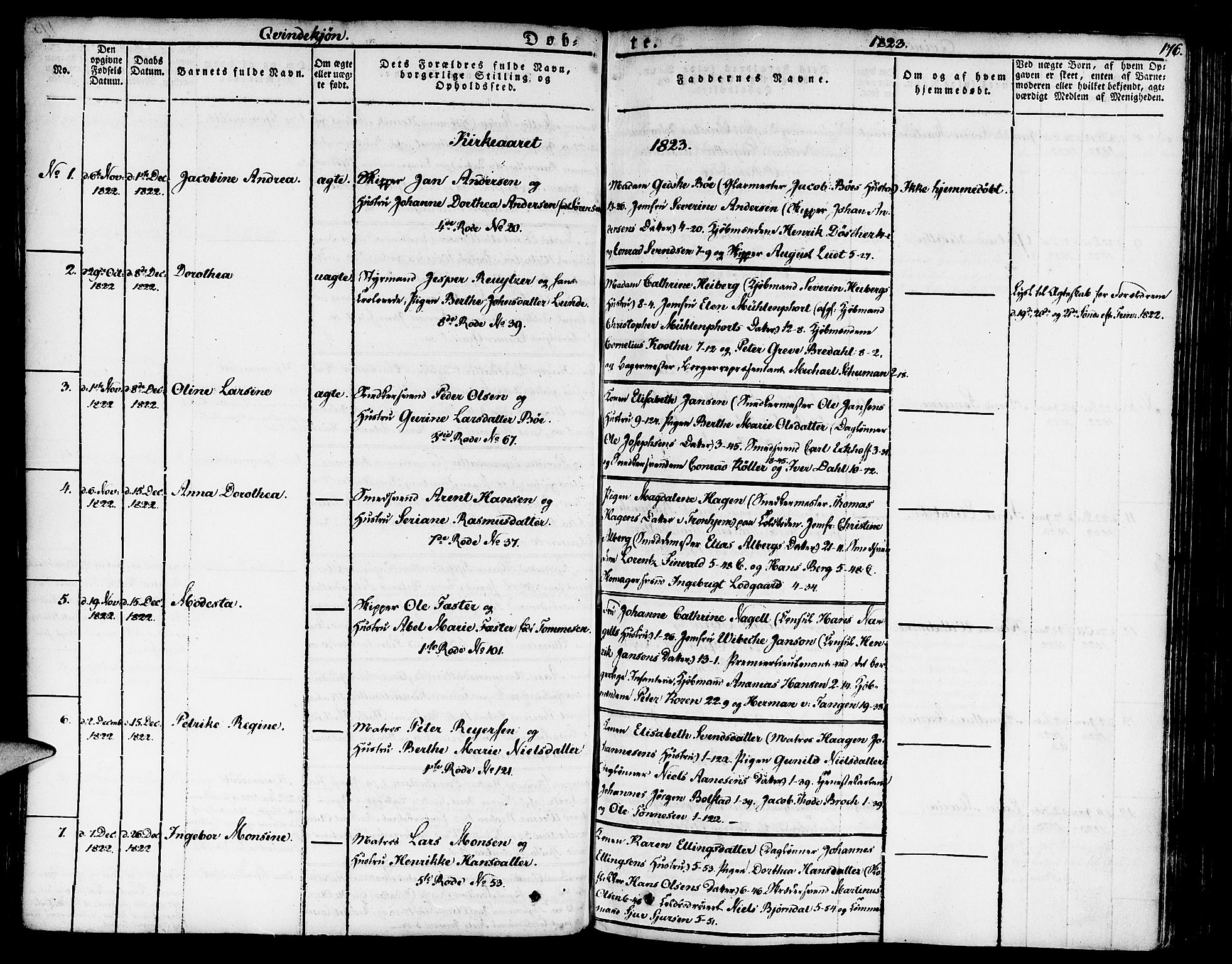 Nykirken Sokneprestembete, SAB/A-77101/H/Haa/L0012: Parish register (official) no. A 12, 1821-1844, p. 176