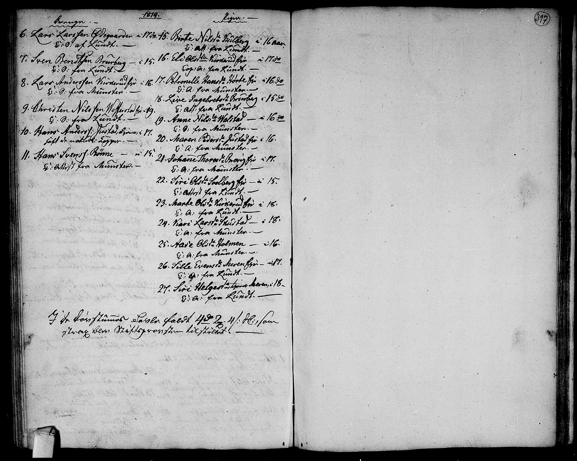 Lier kirkebøker, AV/SAKO-A-230/F/Fa/L0007: Parish register (official) no. I 7, 1794-1813, p. 397